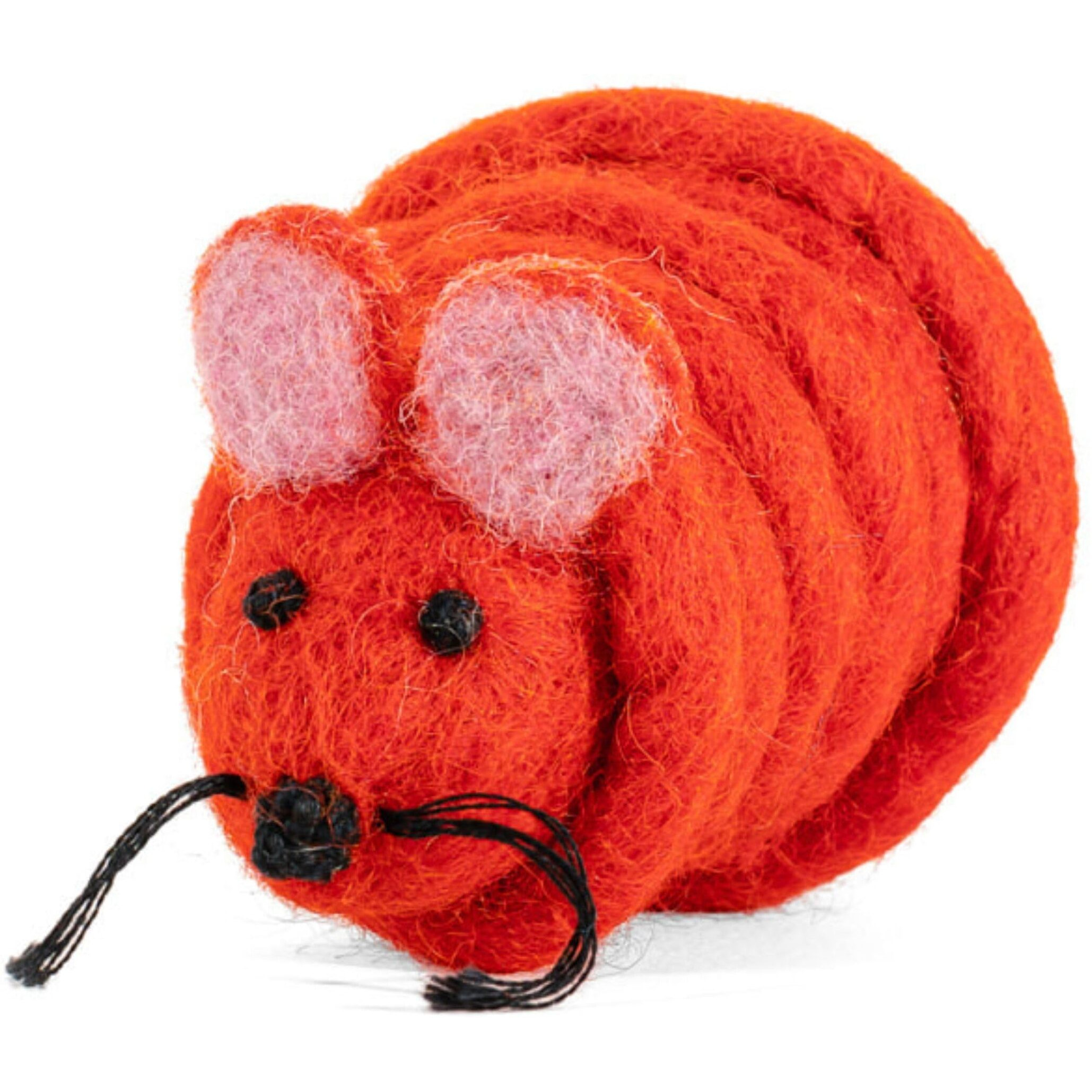 Catch A Mouse Wool Cat Toy With A 6-Ft Tail For Indoor Cats & Kittens. Cute Toy Mouse  Rat Plush Toy  Fake Mice. No Catnip. Pride (Rainbow)