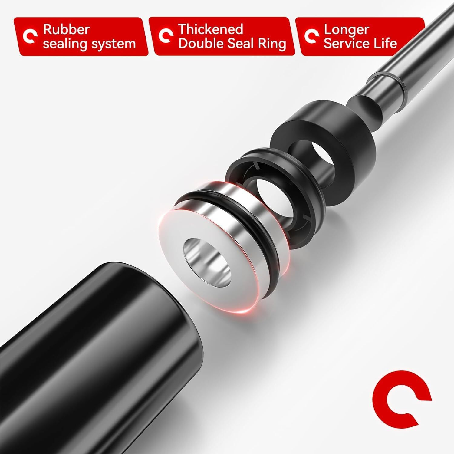 Iaqwe Cs140024 14Inch 25Lb/111N Gas Struts Shocks Springs 14"" Lift Support For Snugtop Are Leer Truck Camper Shell Topper Rear Cap Window Door Pickup Canopy Lid 2Pcs