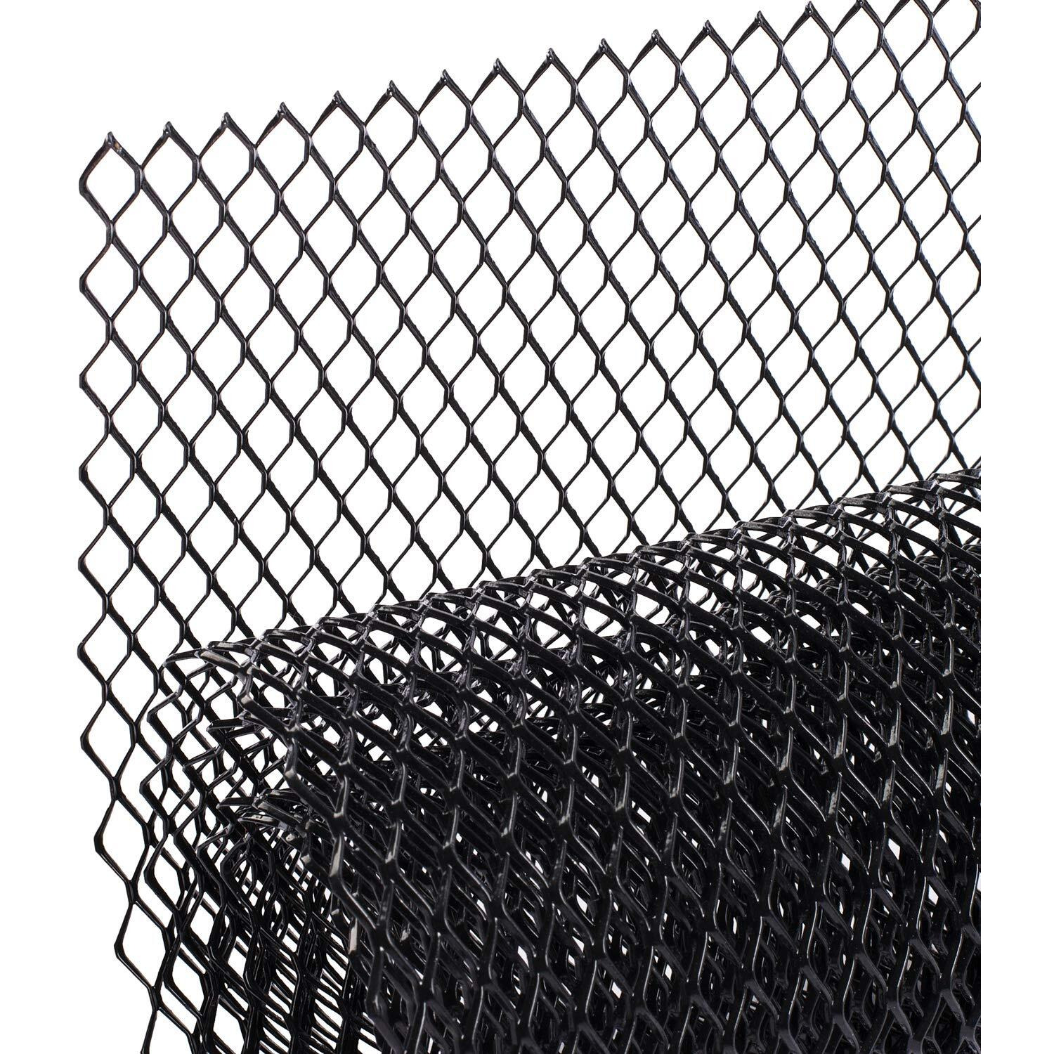 Aggauto Universal 40"&quotX13"" Car Grill Mesh - Aluminum Alloy Automotive Grille Insert Bumper 6X12Mm Hexagon Hole  One Of The Most Multifunctional Shape Grids 100X33Cm Black