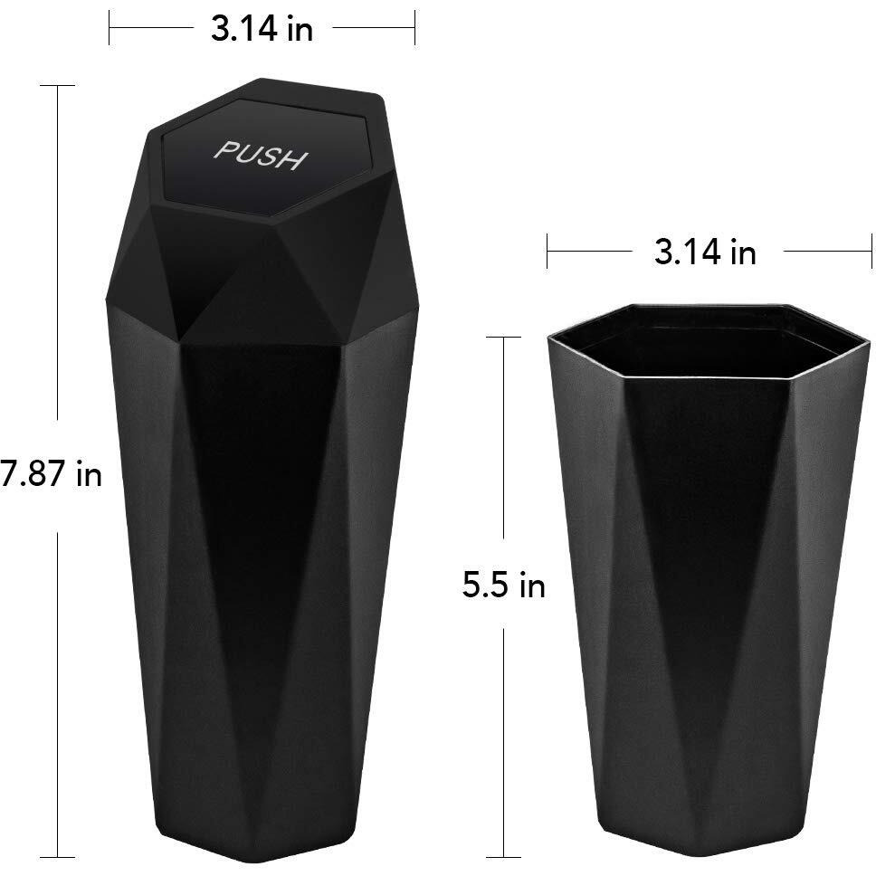 Oudew Car Trash Can With Lid - 1-Pack  Interior Accessories For Vehicles  Leakproof Garbage Can With 30 Detachable Trash Bags  Multipurpose Organizers And Storage Solutions For Home And Office