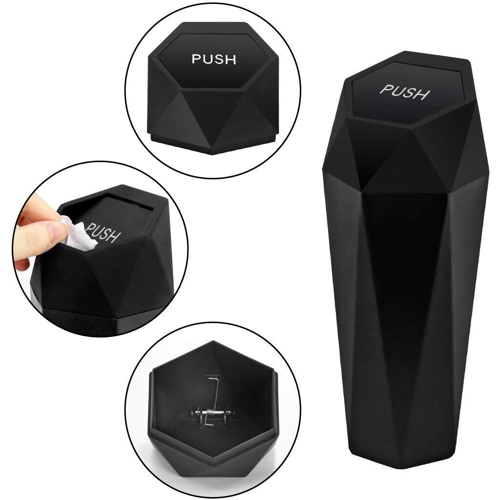 Oudew Car Trash Can With Lid - 1-Pack  Interior Accessories For Vehicles  Leakproof Garbage Can With 30 Detachable Trash Bags  Multipurpose Organizers And Storage Solutions For Home And Office