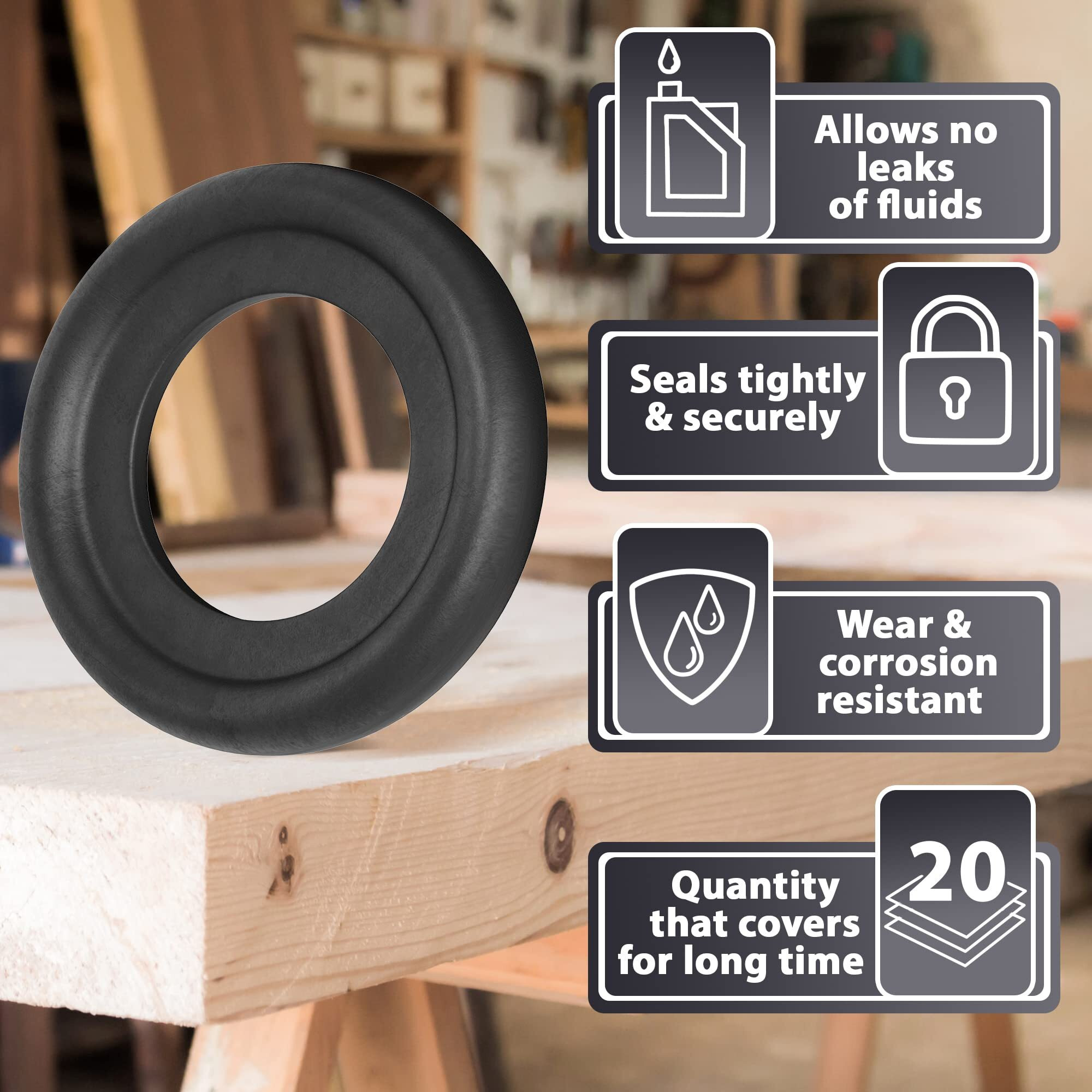 15Pcs Oil Drain Plug Crush Rubber Washer Gasket Seal - 12Mm Replacement For Ford/Lincoln/Mercury - Oem F5Tz-6734-Ba Fits For Ford/Lincoln 2001-2024 By Automajor