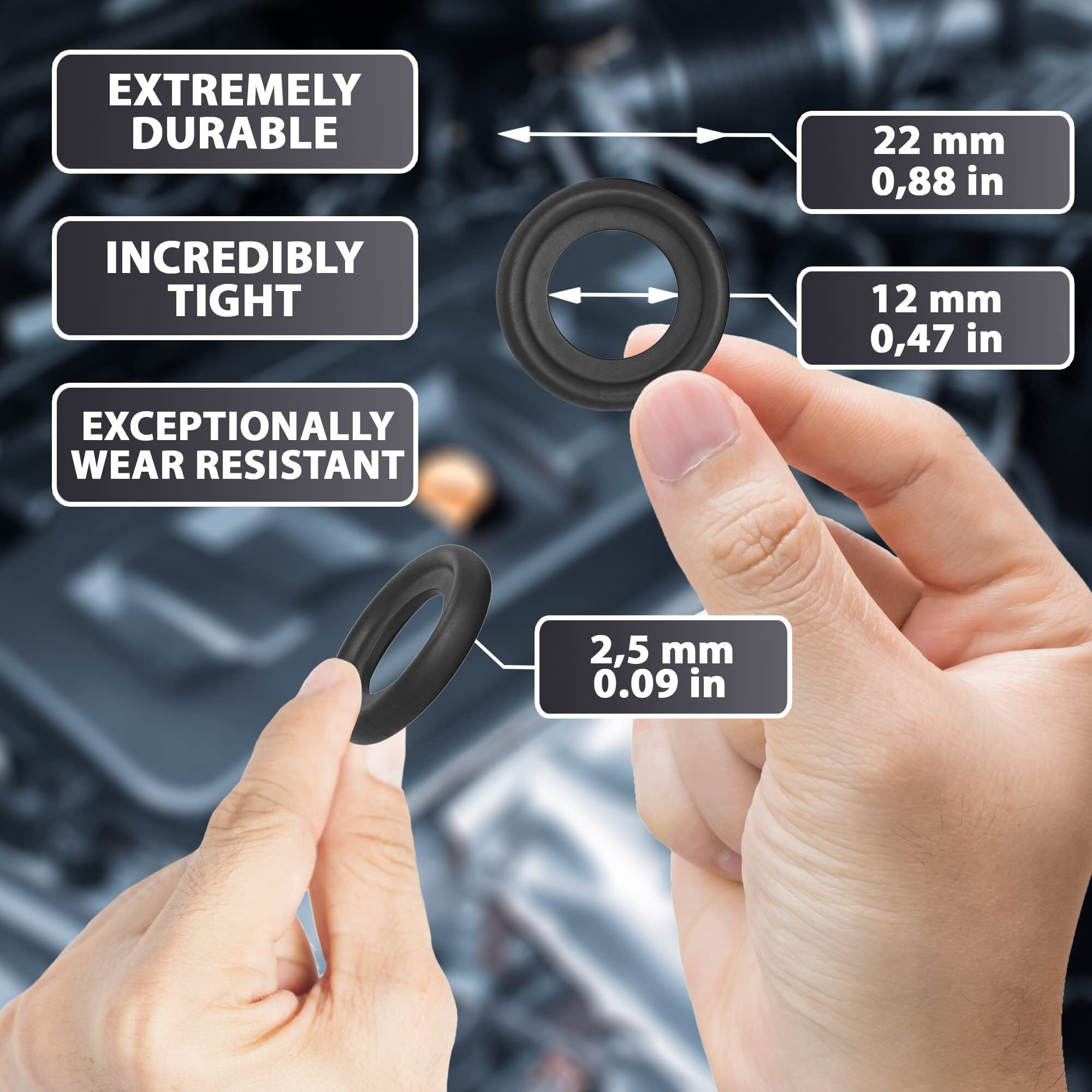 15Pcs Oil Drain Plug Crush Rubber Washer Gasket Seal - 12Mm Replacement For Ford/Lincoln/Mercury - Oem F5Tz-6734-Ba Fits For Ford/Lincoln 2001-2024 By Automajor