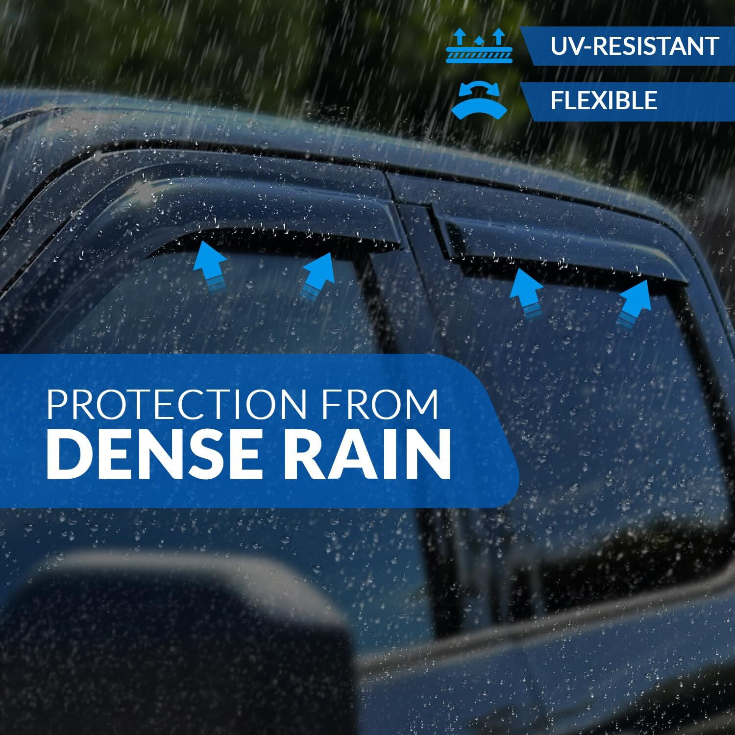 Car Window Rain Guard | In-Channel Visors Auto Side Window Deflectors | Windows Visor Rain Shields Compatible With 2006-2011 Chevrolet Hhr | 4 Pcs Set  Wd2-070I  Dark Smoke