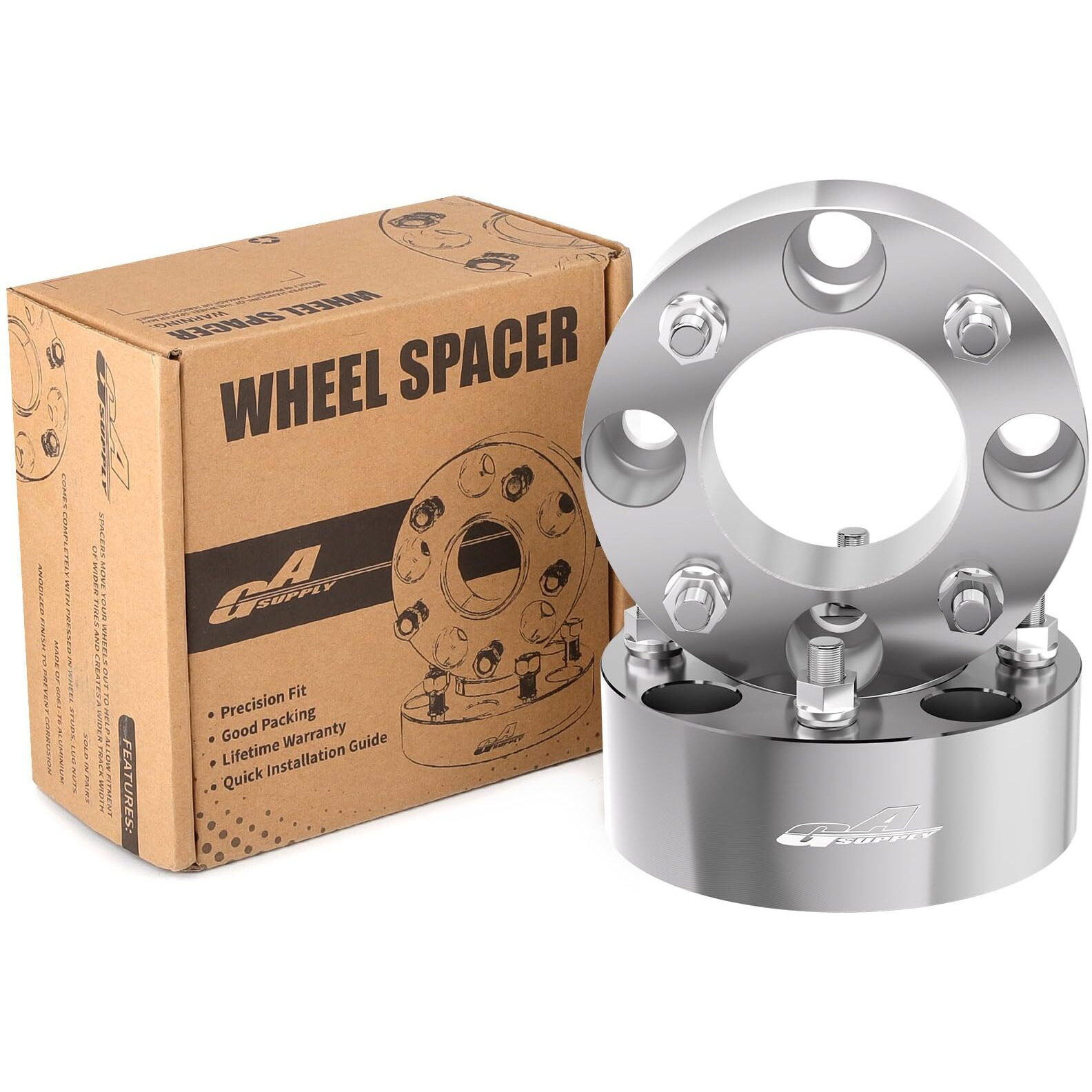 Gasupply Atv Wheel Spacers 4X110  Compatible With Cfmoto  Segway  Yamaha  2"" 50Mm Wheel Spacer Adapters 74Mm Hub Bore With 121.25 Studs  2 Pack