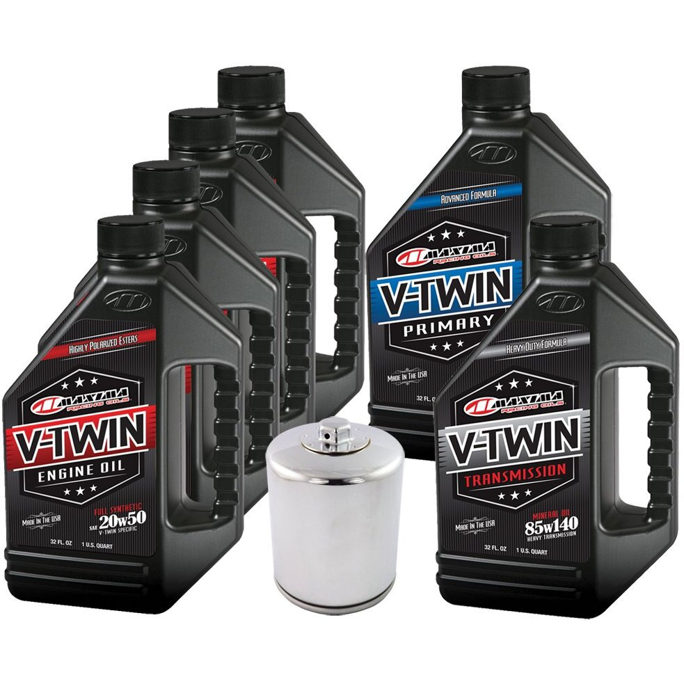 Maxhiflo Vttock15 Complete Engine Oil Change Kit For V-Twin Full Synthetic Harley Davidson Twin Cam  6 Quart