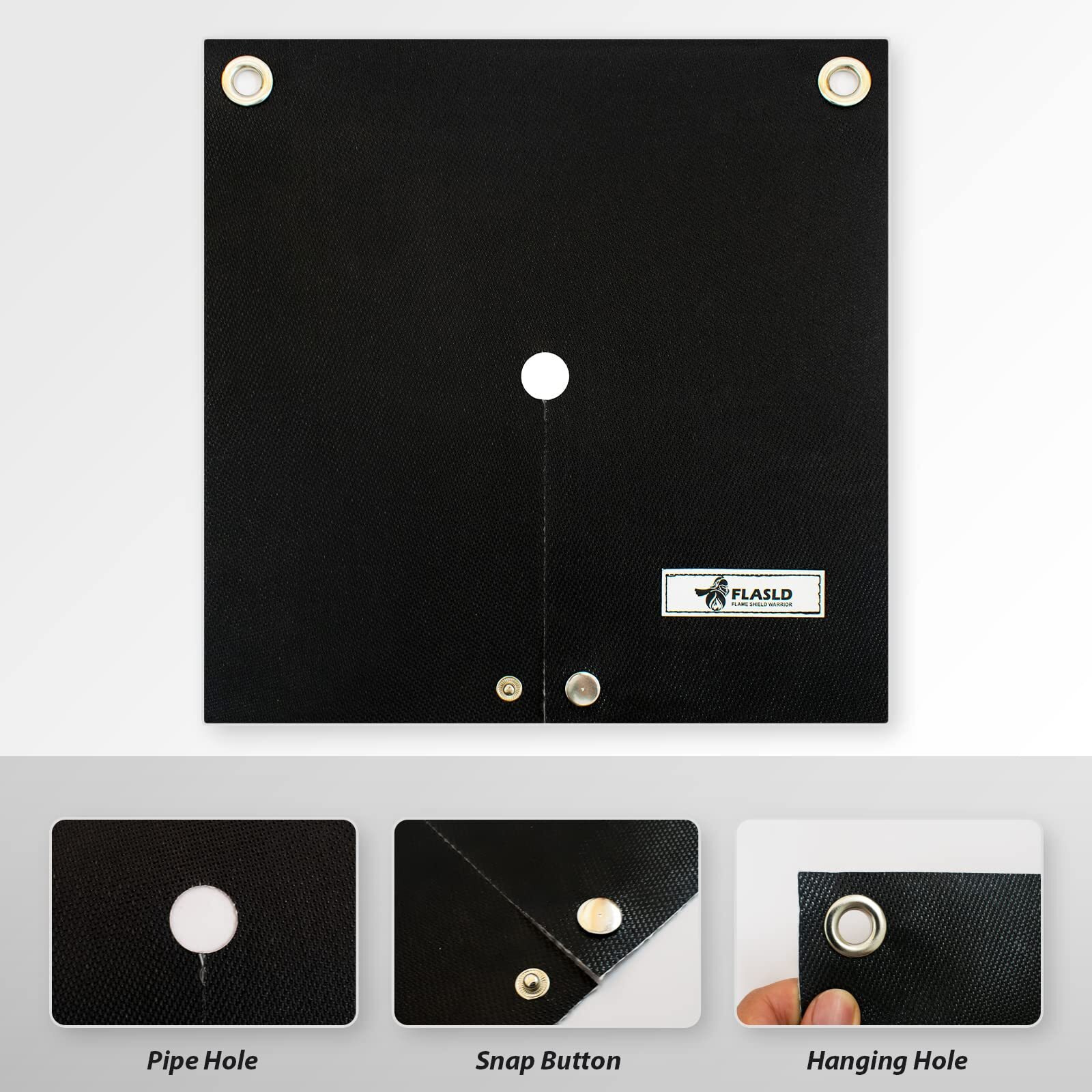 Flasld Welding Blanket & Heat Shield Mat For Soldering Copper Pipe  12''X12'' Flame Protector Pad Plumbing Hole Propane Torch (1 Pack)