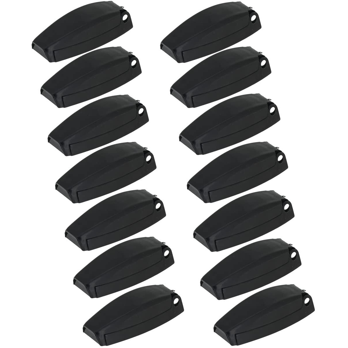 Hamilton Bowes 12 Pcs. - Rv Camper Trailer Baggage Door Clip Compartment Catch Holders 888 Black (12)
