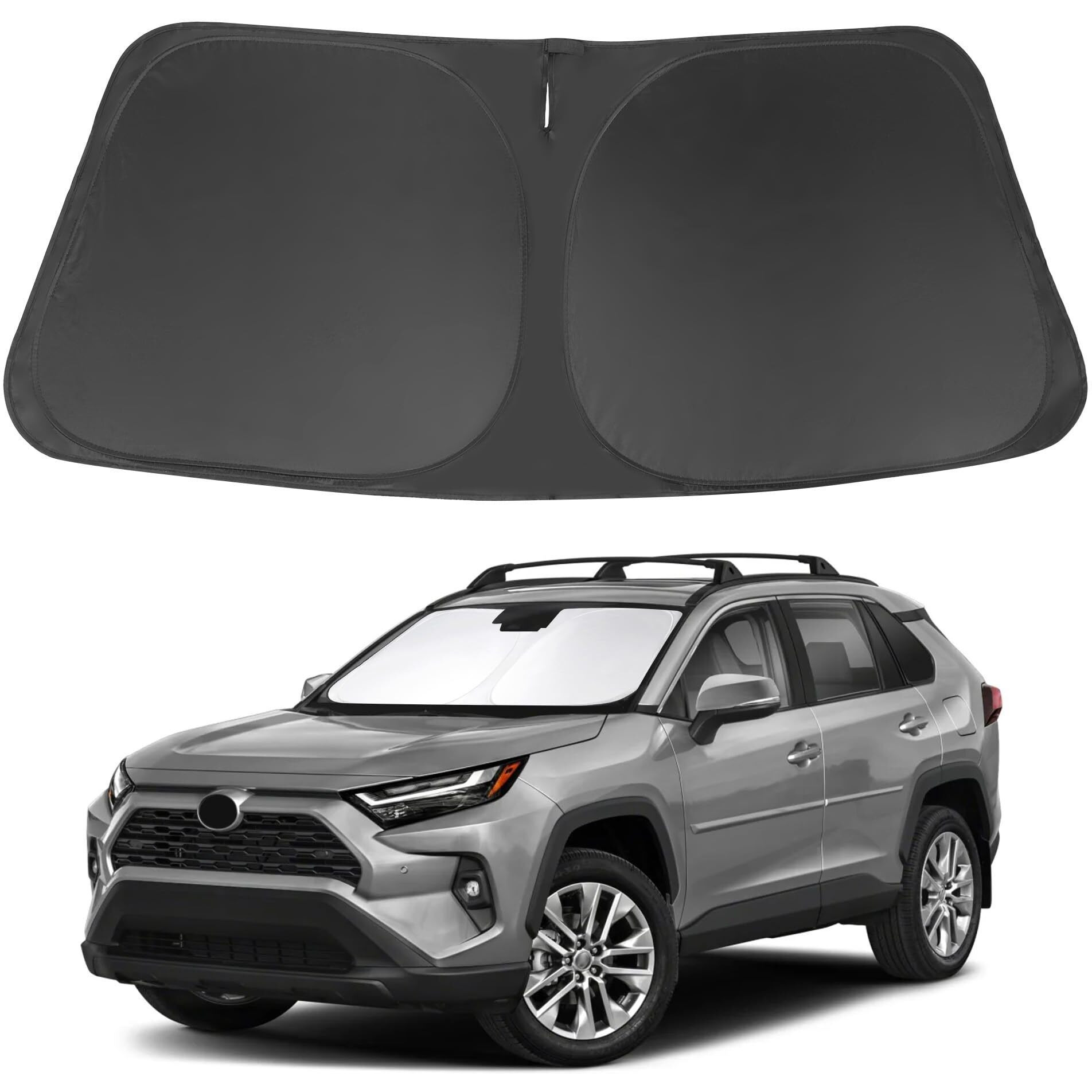 Windshield Sun Shade Front Window Sunshade Fit For Toyota Rav4 Rav-4 2019-2024 2025 Accessories Auto Interior Sun Visor Heat Protection