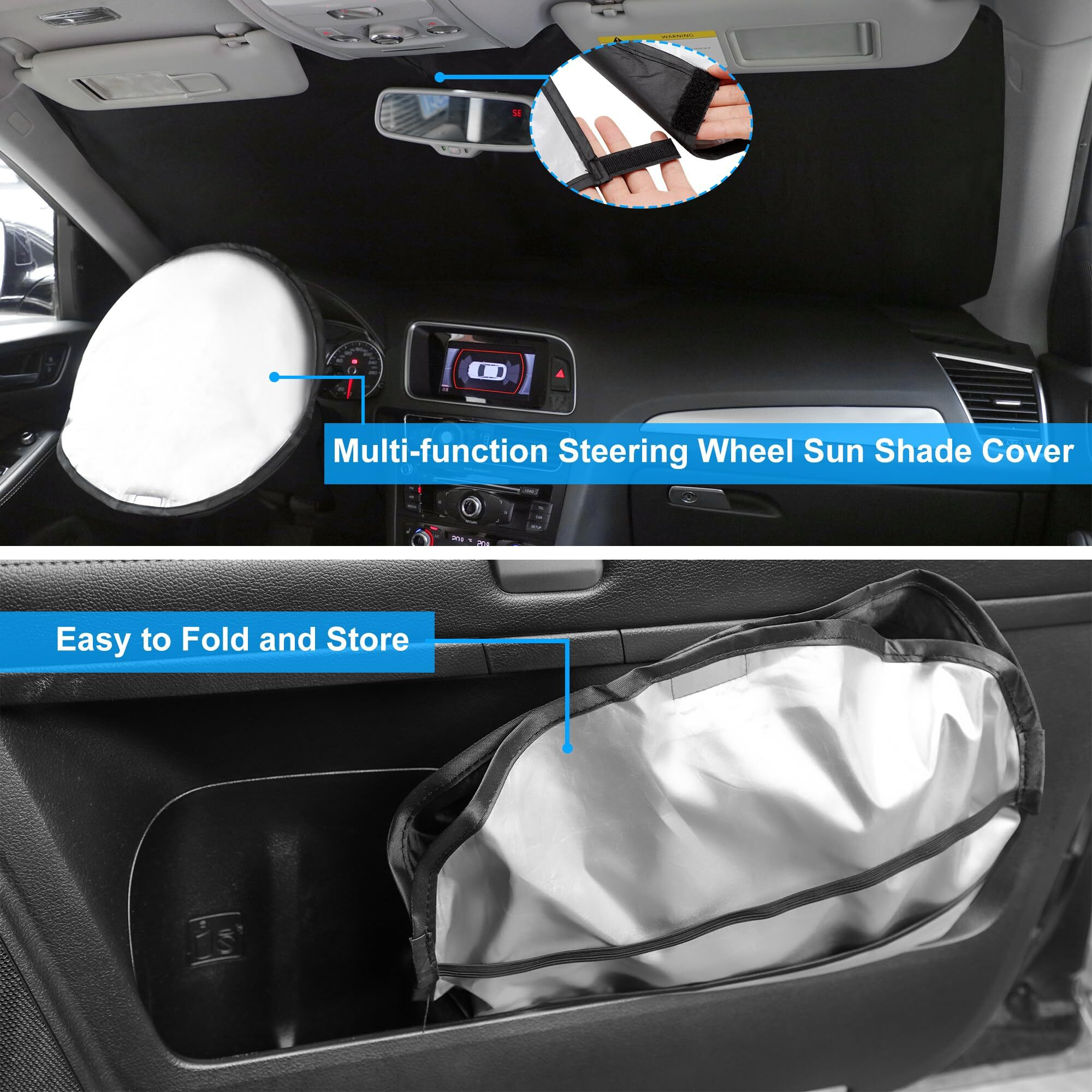 Windshield Sun Shade Front Window Sunshade Fit For Toyota Rav4 Rav-4 2019-2024 2025 Accessories Auto Interior Sun Visor Heat Protection
