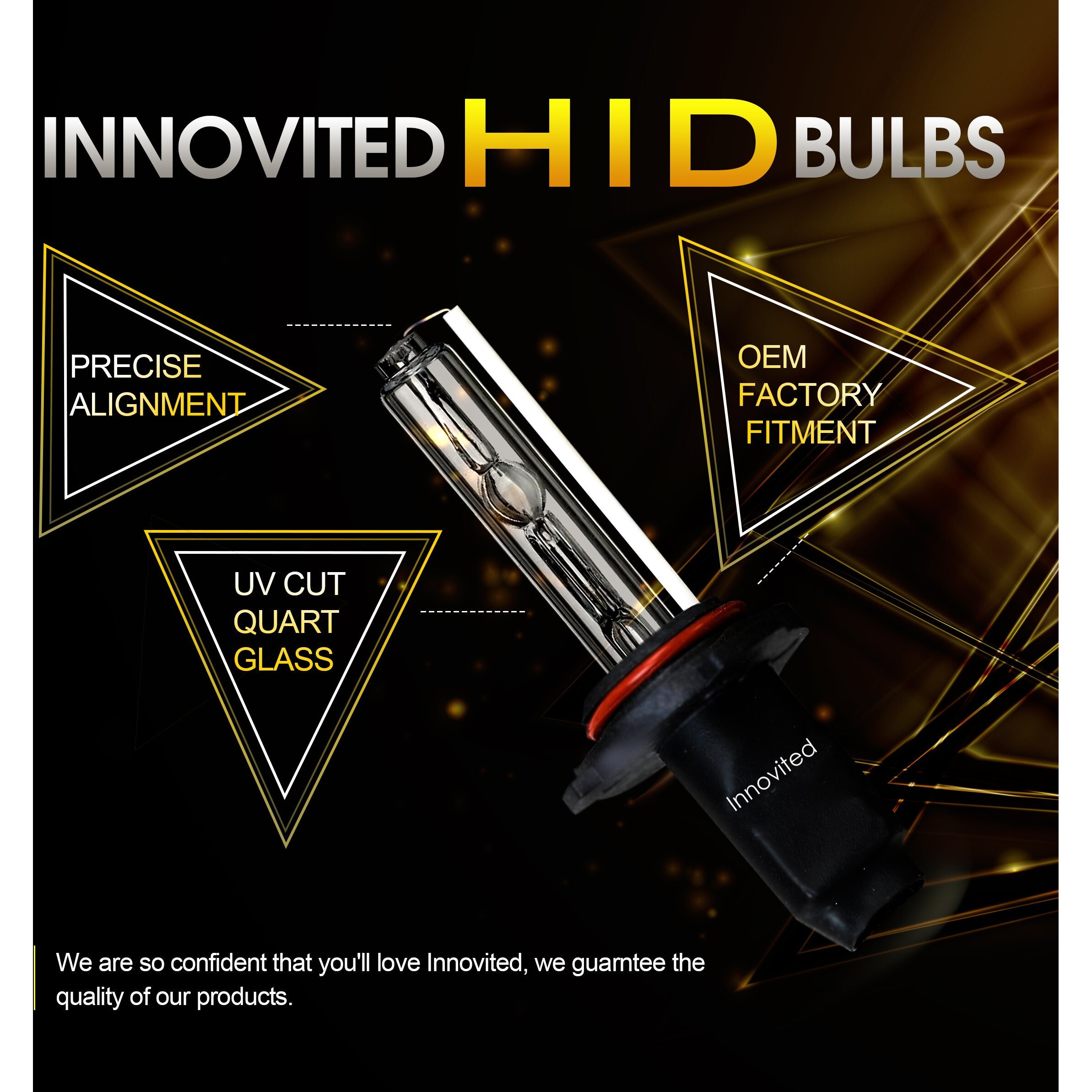 Innovited Hid Xenon H11 H9 H8 30000K Deepblue Replacement Bulbs (1 Pair)