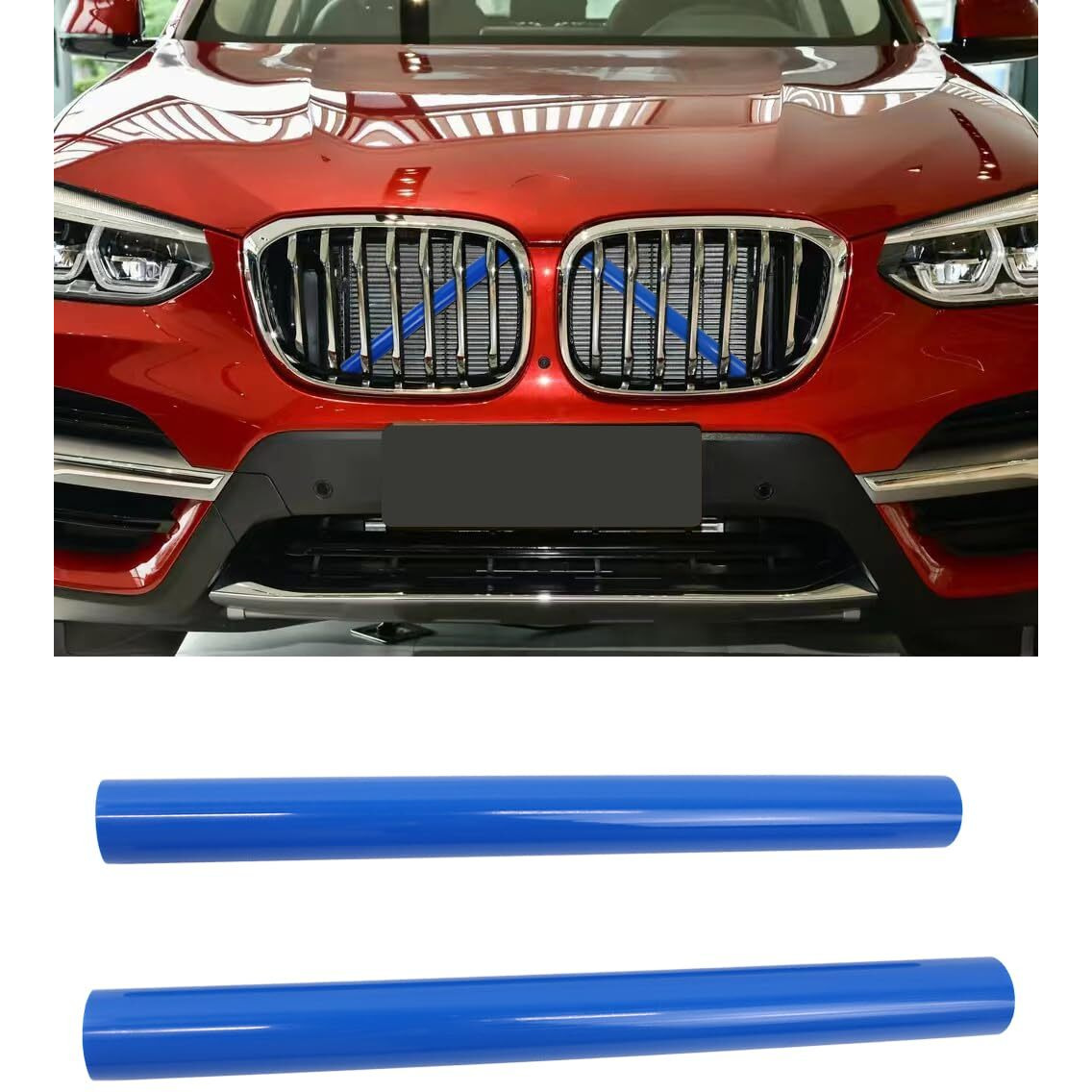 Dwvv Grille Insert Trims For Bmw F20 F30 2012-2018  M-Performance Grill Stripes For Bmw 320I 328I 330I 335I 428I (G01 G02 G05 F25  Blue)