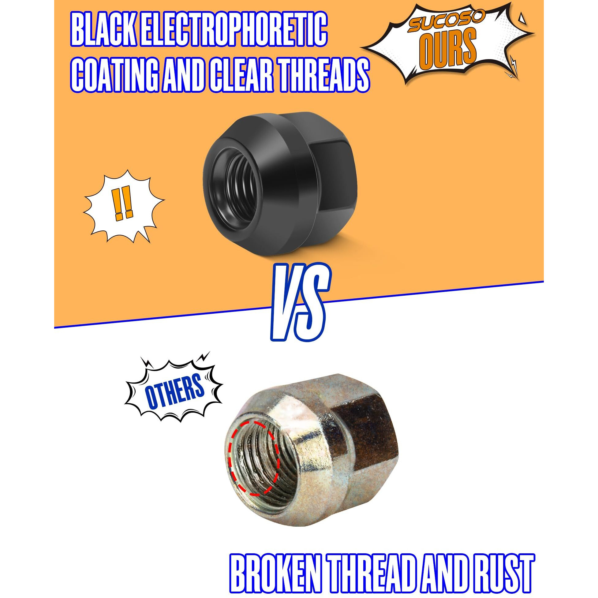 3/8""-24 Open Lug Nuts Fit For Polaris Rzr Sportsman Atv Wheels  16Pcs 3/8-24 Open Ended Bulge Lug Nuts For Trx Magnum Professional Series  17Mm Hex Cone Seat Wheel Lug Nuts For Utv With Wheel Spacers