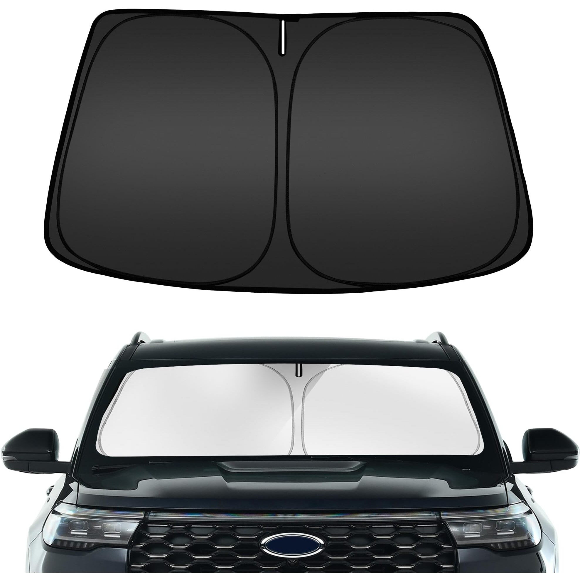 Arismotor Windshield Sun Shade For Ford Explorer 2020-2025  Custom Fit Foldable Front Window Sunshade Sun Visor Protector  Block Uv Rays Keep Your Car Cooler