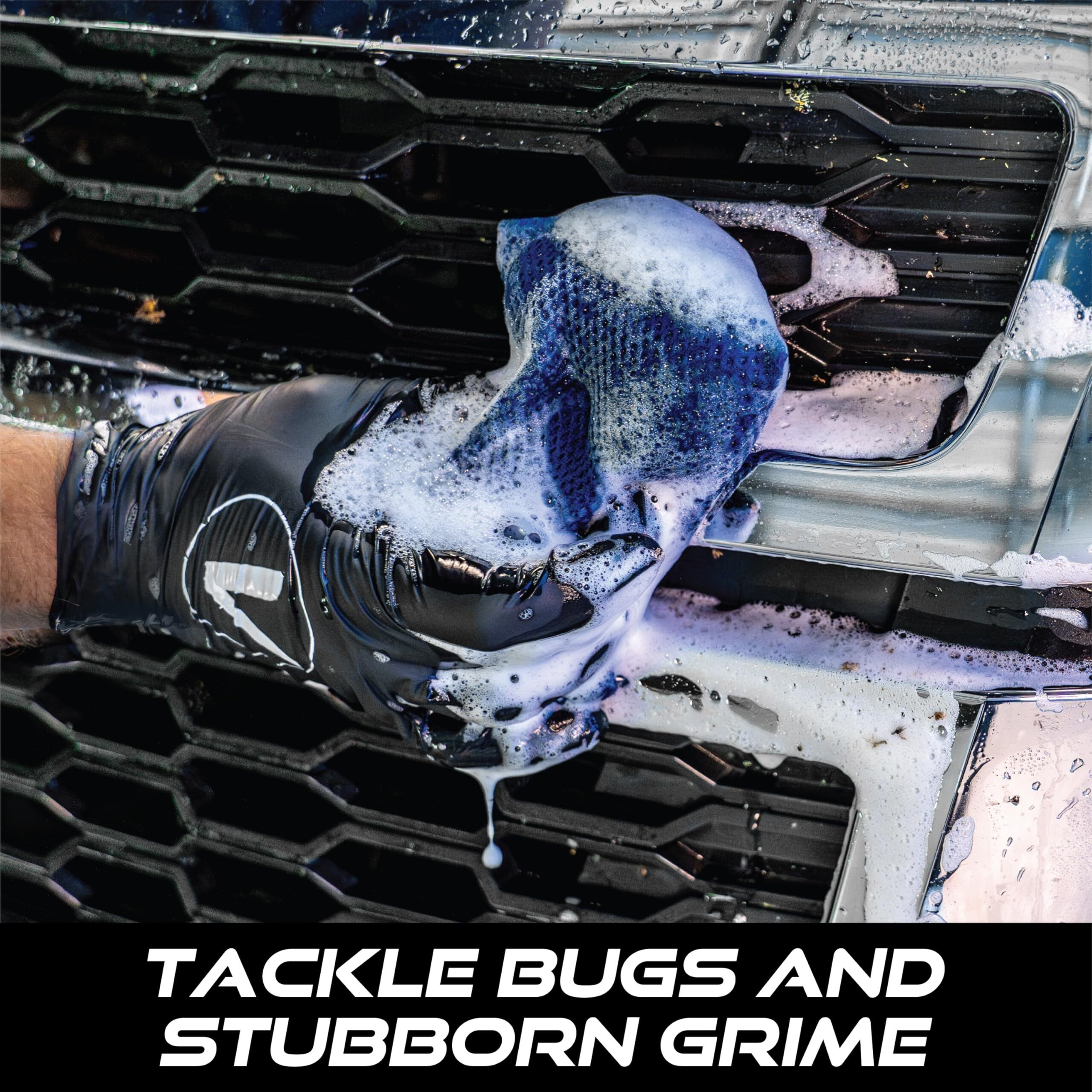 Viking Mesh Bug Sponge  Car Wash Sponge For Cleaning Bugs And Tar  Royal Blue  4 Inch By 6 Inch  2 Pack