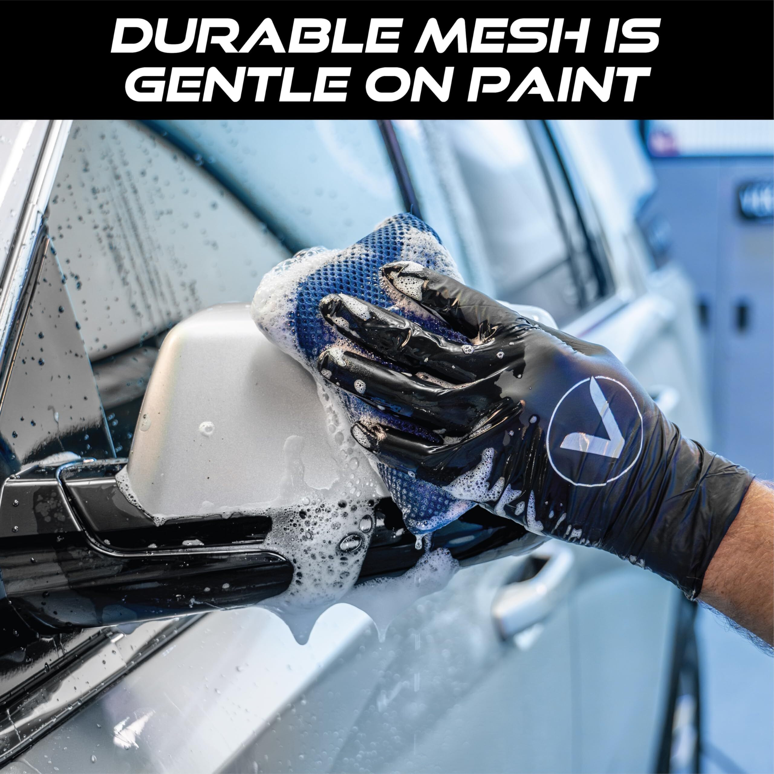 Viking Mesh Bug Sponge  Car Wash Sponge For Cleaning Bugs And Tar  Royal Blue  4 Inch By 6 Inch  2 Pack