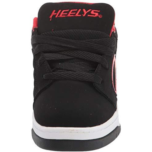 Heelys Girls Voyager Tennis Shoe  Black/Red  6 Big Kid Us