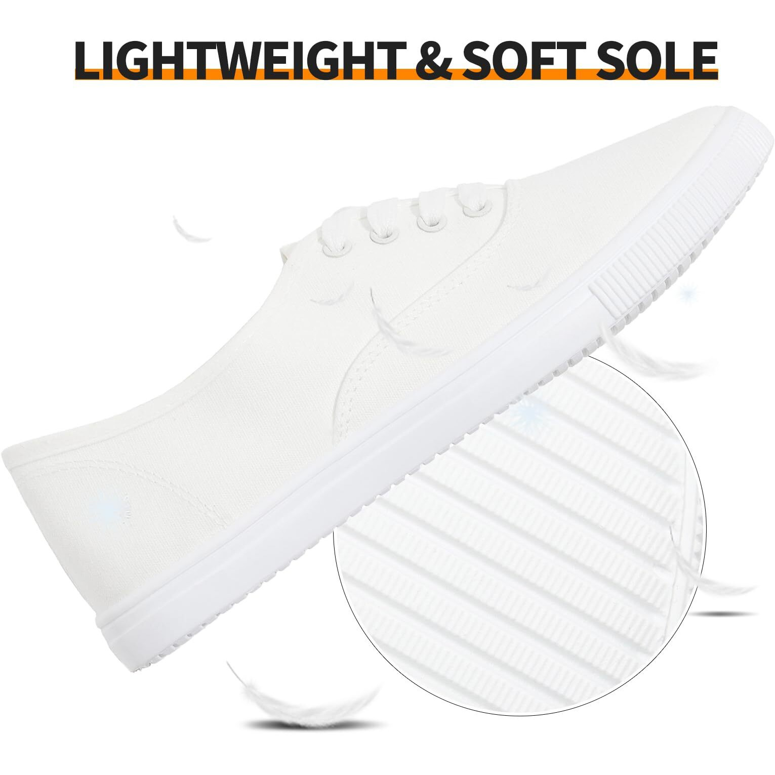 Womens Classic White Sneakers Low Top White Canvas Shoes Lightweight Casual Canvas Sneakers(White Flower.Us8)