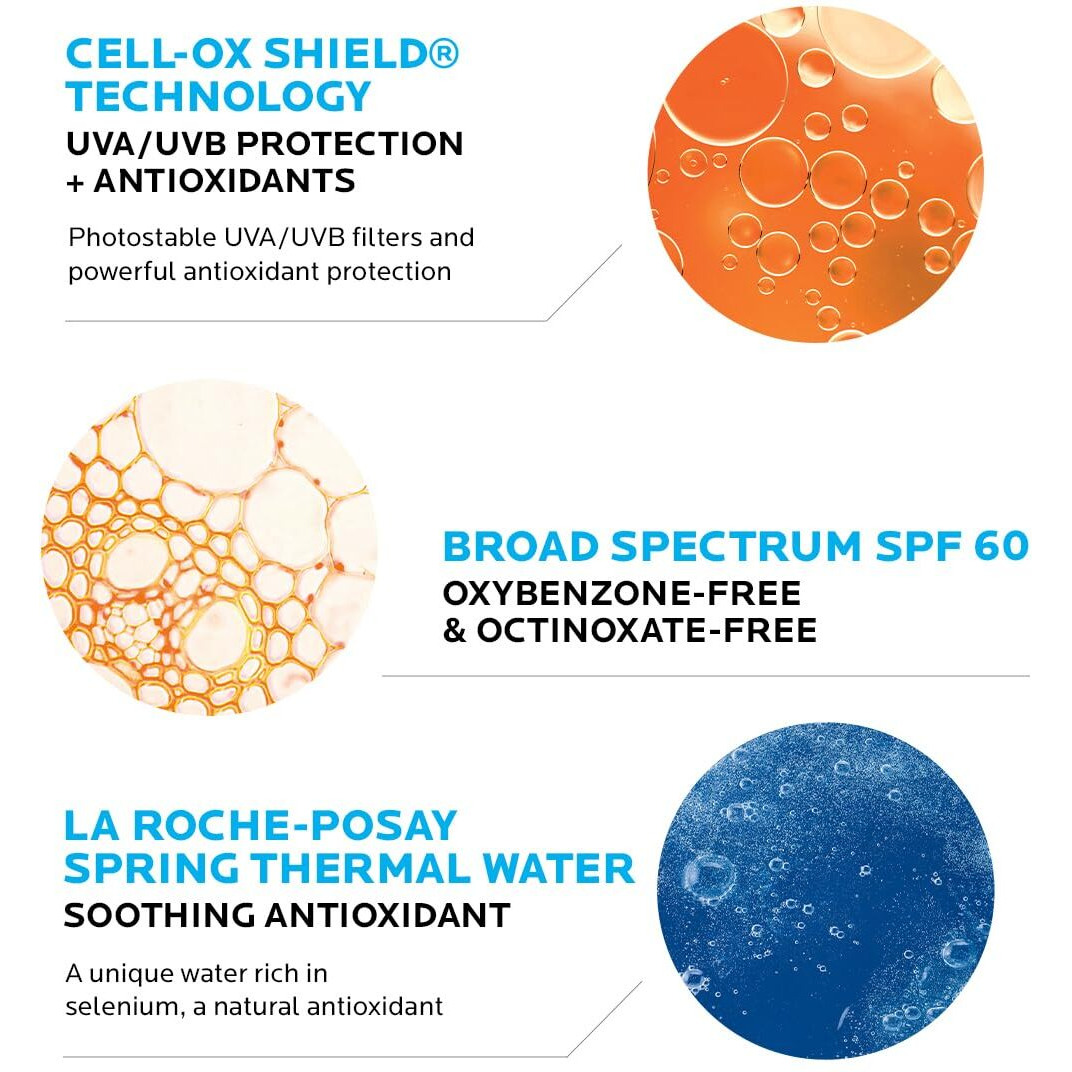 La Roche-Posay Anthelios Melt-In Milk Sunscreen Spf 60  Sunscreen For Body & Face  Broad Spectrum Spf + Antioxidants  Oil Free  Lightweight & Fast Absorbing  Oxybenzone Free