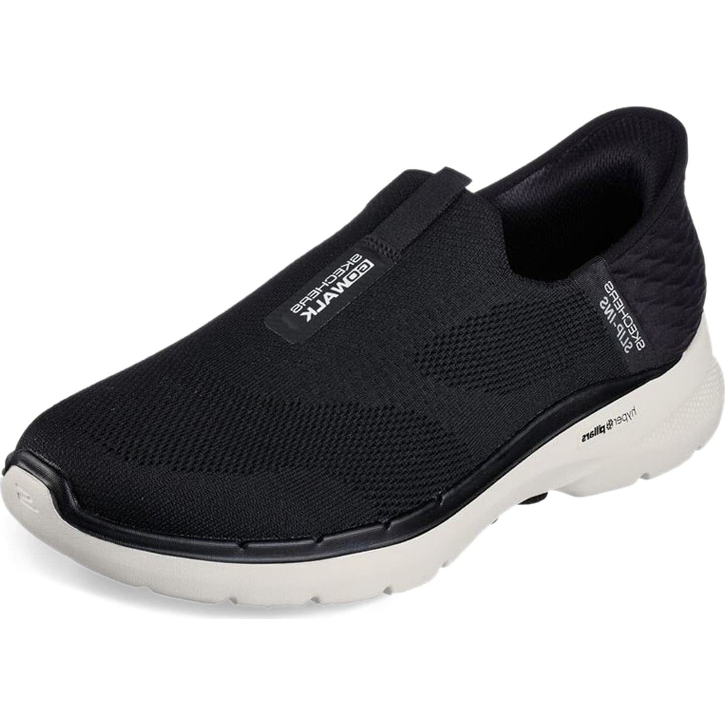 Skechers Men's Slip-Ins Go 6-Easy On Slip-On Walking Sneakers  Black/White  11.5