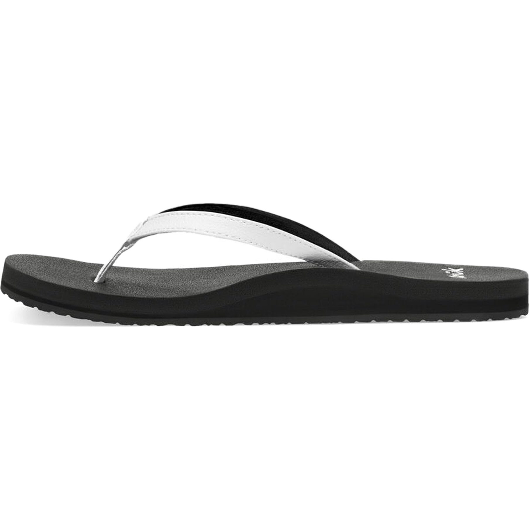 Sanuk Women's Yoga Joy Core | Flip Flops For Women | Yoga Sandals For Women | Memory Foam Footbed | Thin Strap  White  7