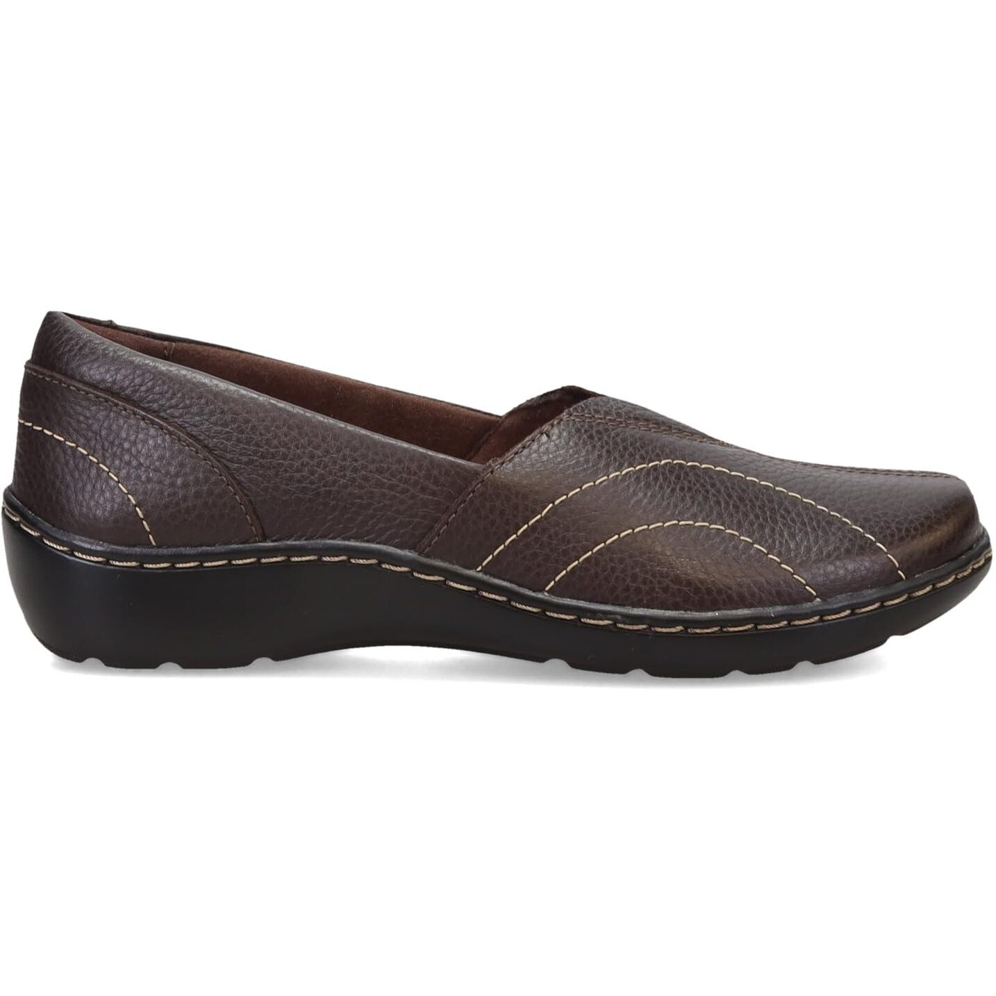 Clarks Cora Meadow Casual Slipon Womens Slip On 8 Cd Us Dark Brown