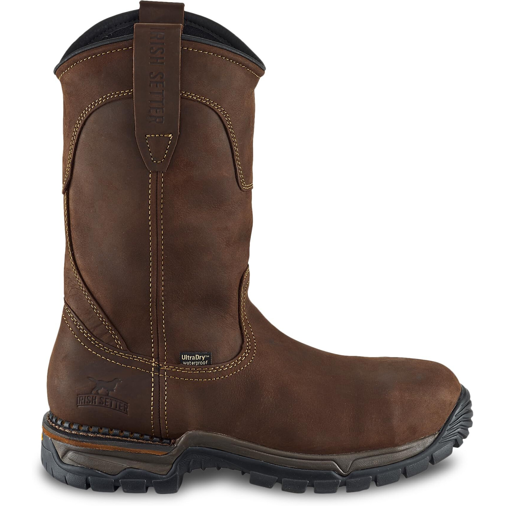 Irish Setter  Two Harbors  Mens  11""  Waterproof  Soft Toe  Work Boot  Brown  10.5 Ee (Wide)