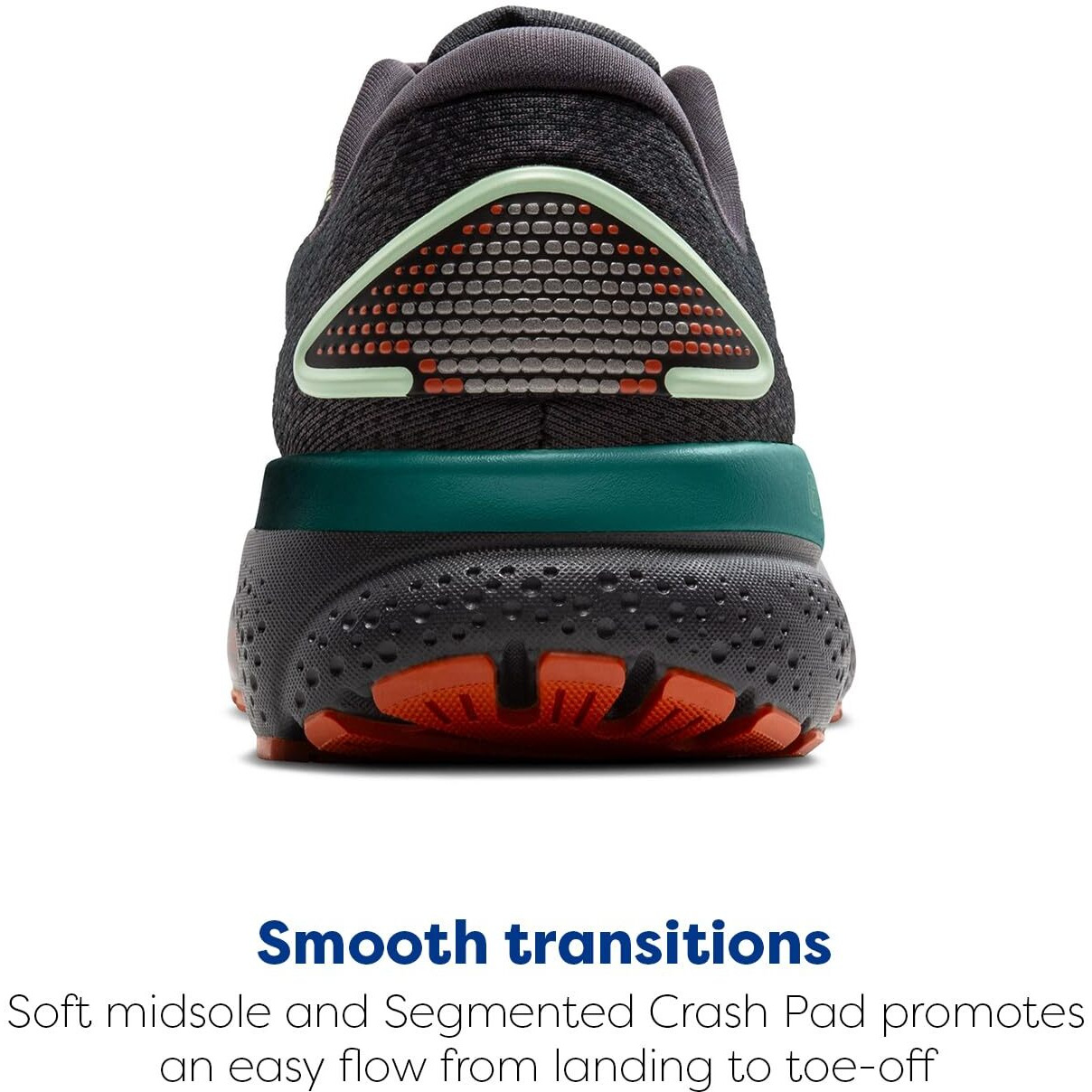Brooks Mens Ghost 16 Neutral Running Shoe - Blackened Pearl/June Bug/Green - 8 Medium