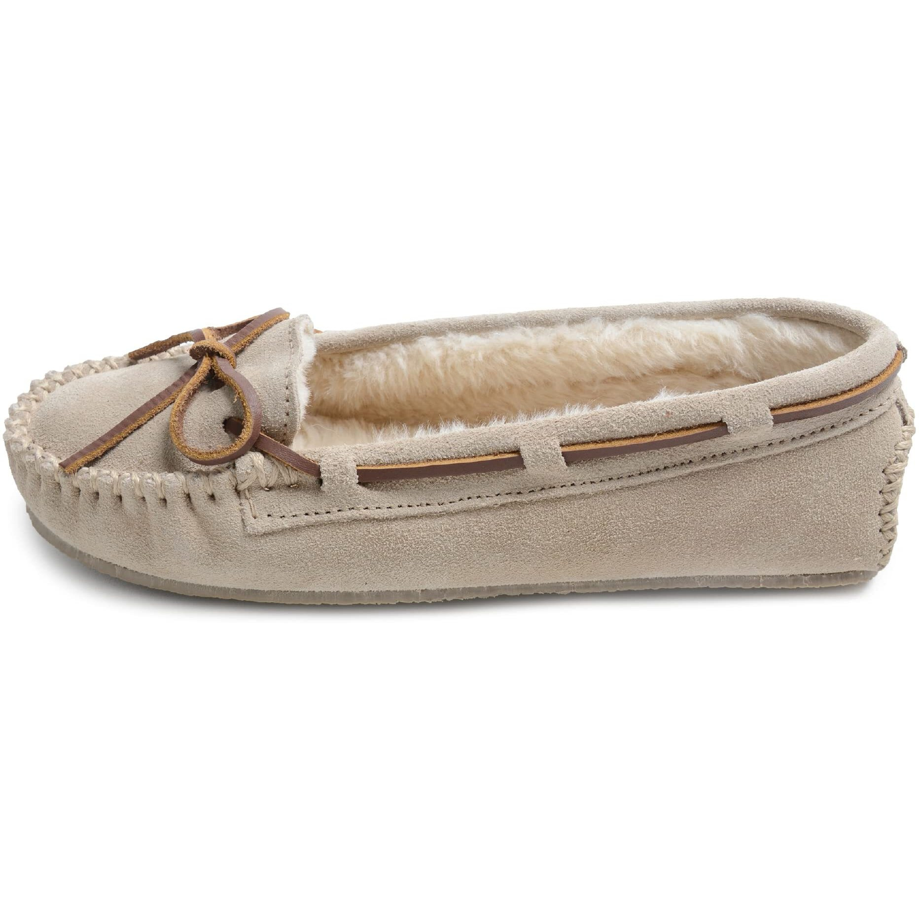 Minnetonka Womens Cally Moccasin Slipper Stone Size 7