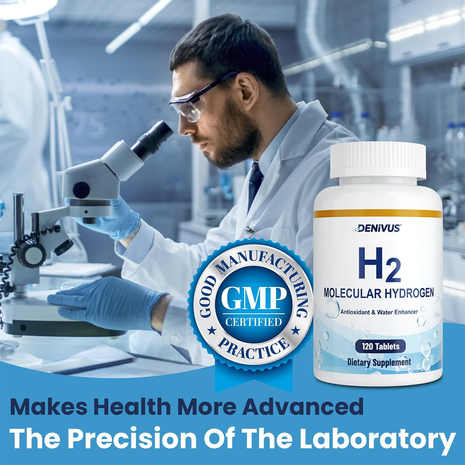 Hydrogen Water Tablets With Magnesium - 120 Tablets Fast-Dissolving H2 Molecular Hydrogen Supplements For Brain Health  Cognitive Function  Energy & Metabolism Support