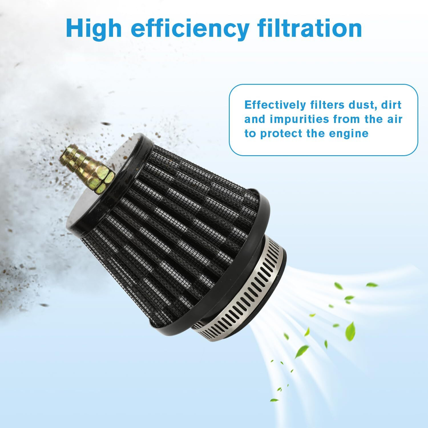 Eopoayl 35Mm (1-3/8"") Air Filter With Nipple Compatible With Taotao Coolster 125Cc 110Cc 90Cc 70Cc 50Cc Atv Quad 4 Wheeler Baja Kazuma X-Pro Apollo Ssr125 Crf50 Xr50 4-Stroke Pit Dirt Bike Parts Black