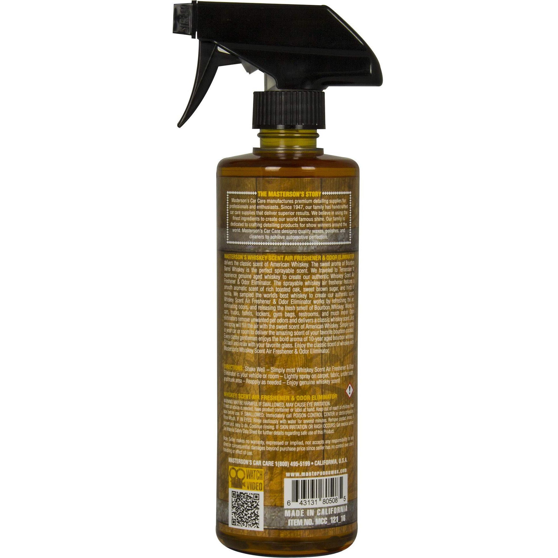 Masterson's Car Care Mcc_120_16 Whiskey Scent Air Freshener & Odor Eliminator (16 Oz)