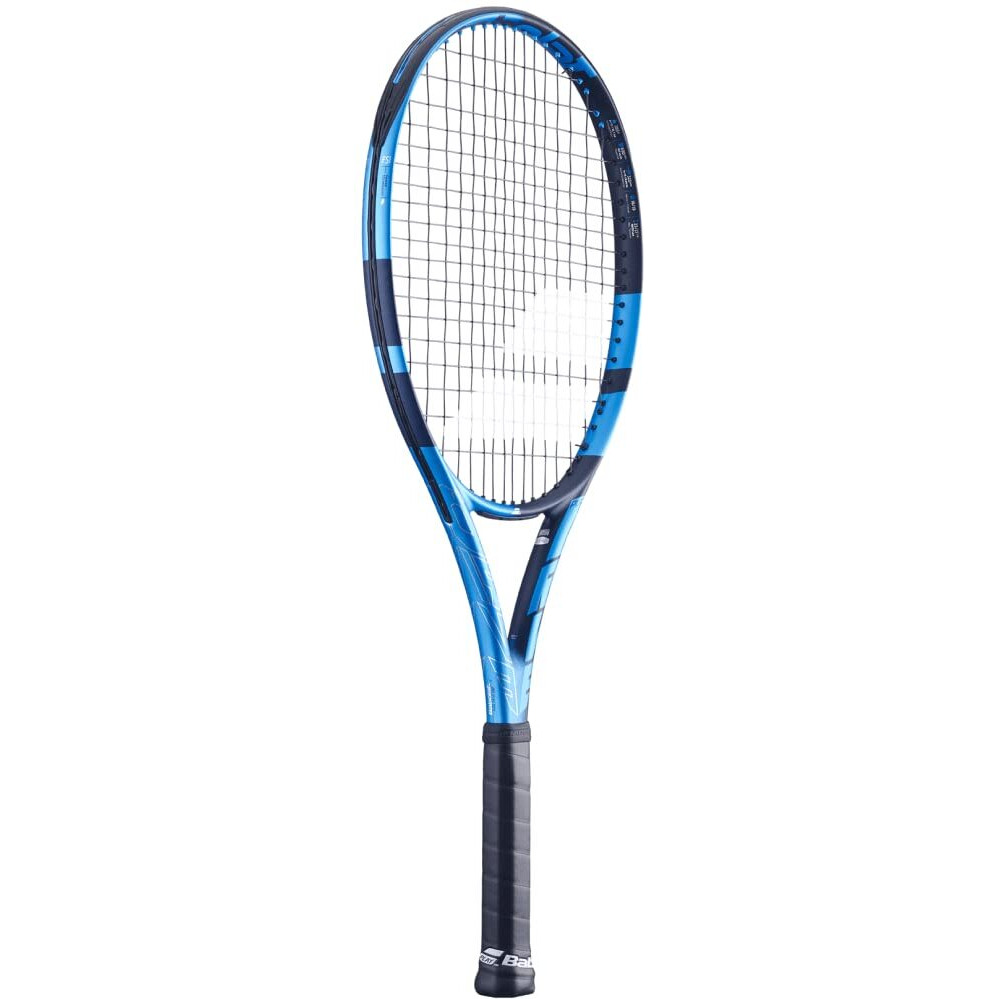Babolat Pure Drive 107 Tennis Racquet - Strung W Syn Gut  Black  16G - Mid-Range Tension (4 3/8"" Grip)