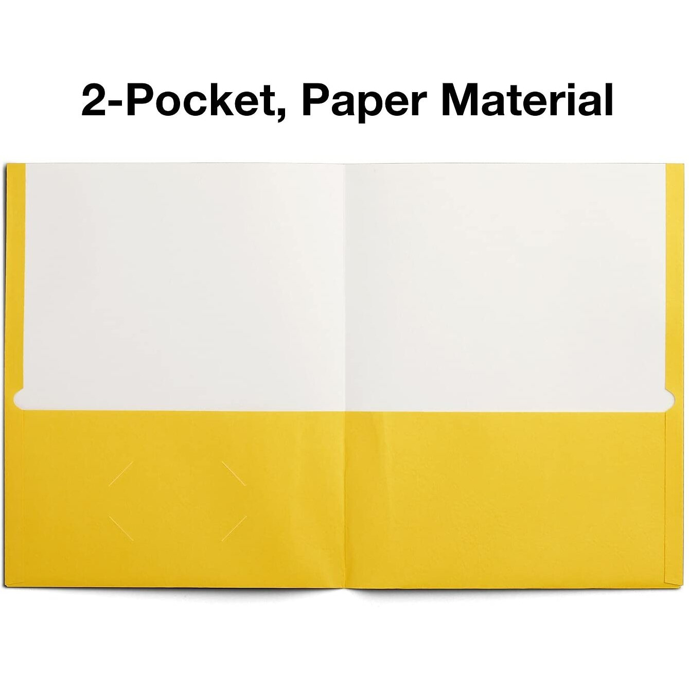 Staples 578544 School Grade 2 Pocket Folder Yellow 25/Box (50761/27538-Cc)