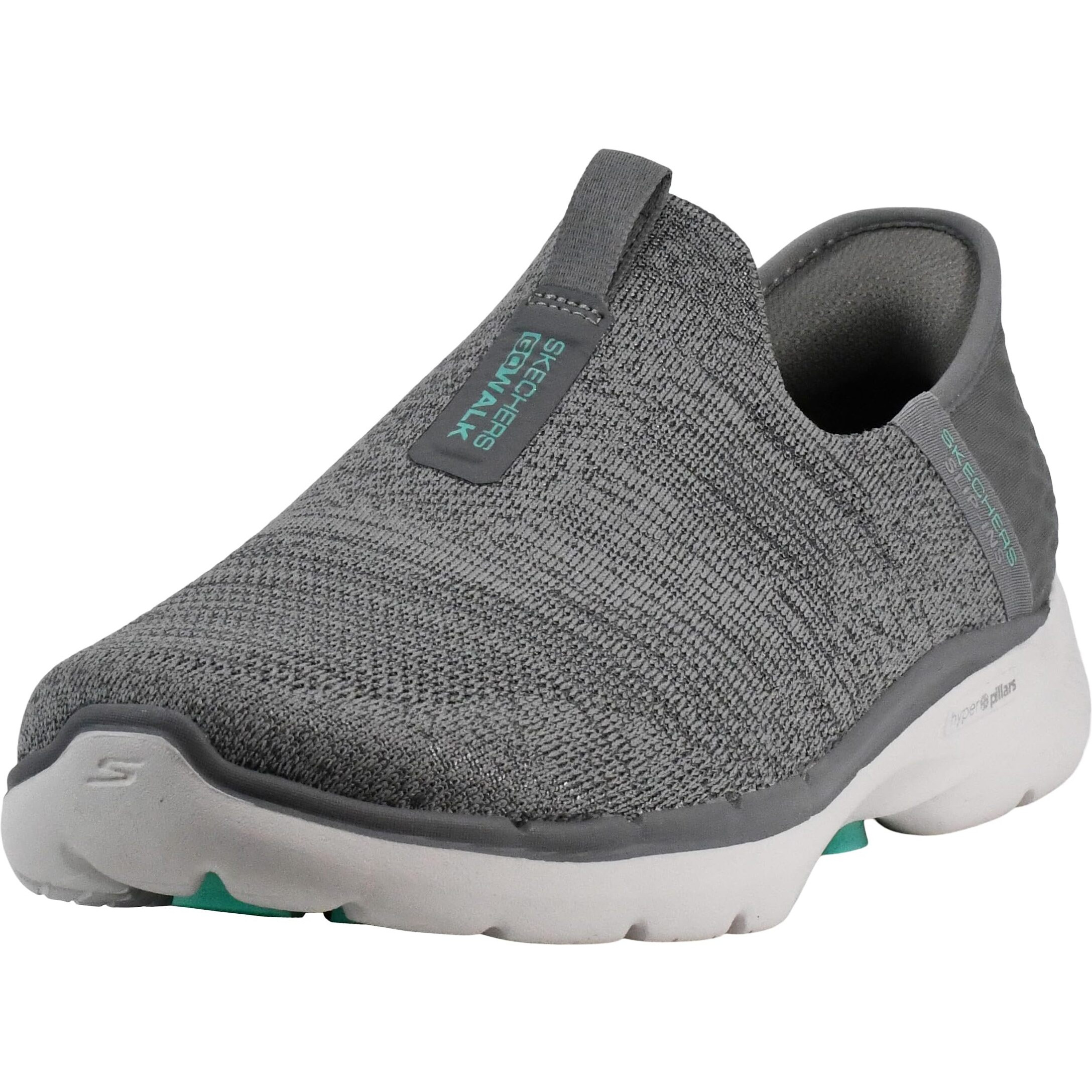 Skechers Women's Hands Free Slip-Ins Go Walk 6-Fabulous View Sneaker  Gray  8.5