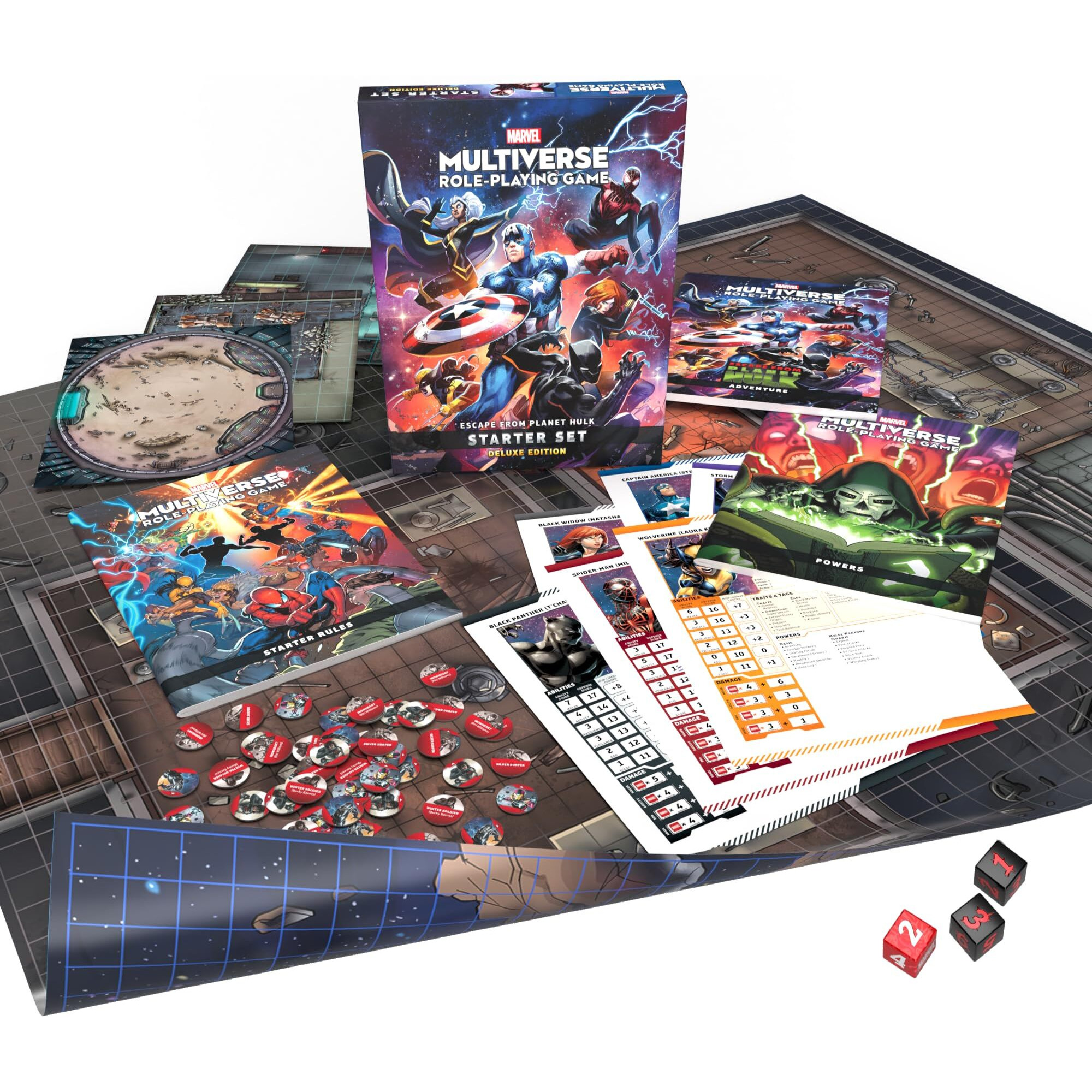Marvel Multiverse Rpg Escape From Planet Hulk Starter Set - Action-Packed Superhero Roleplaying Game  Strategy Game For Kids & Adults  Ages 12+  2-7 Players  4 Hour Playtime  Made By Cmon