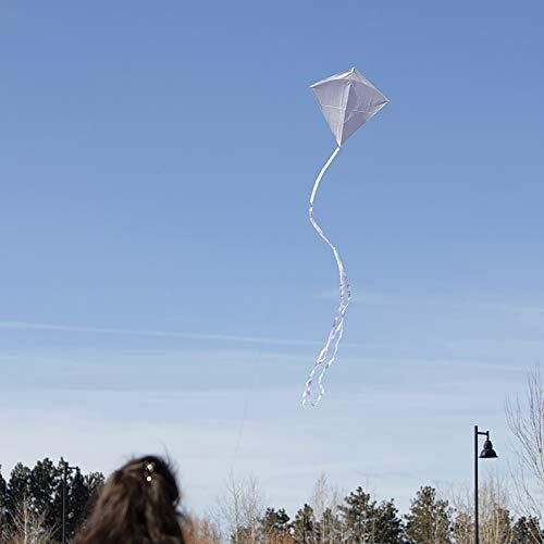 In The Breeze 3325 - Coconut 30 Inch Diamond Kite - Solid White  Fun  Easy Flying Kite