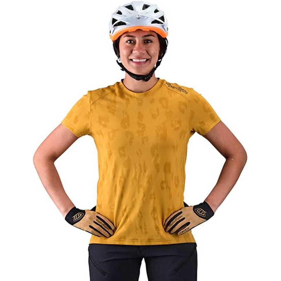 Troy Lee Designs Cycling Mtb Bicycle Mountain Bike Jersey Shirt For Women  Lilium Ss Jacquard (Honey  X-Small)