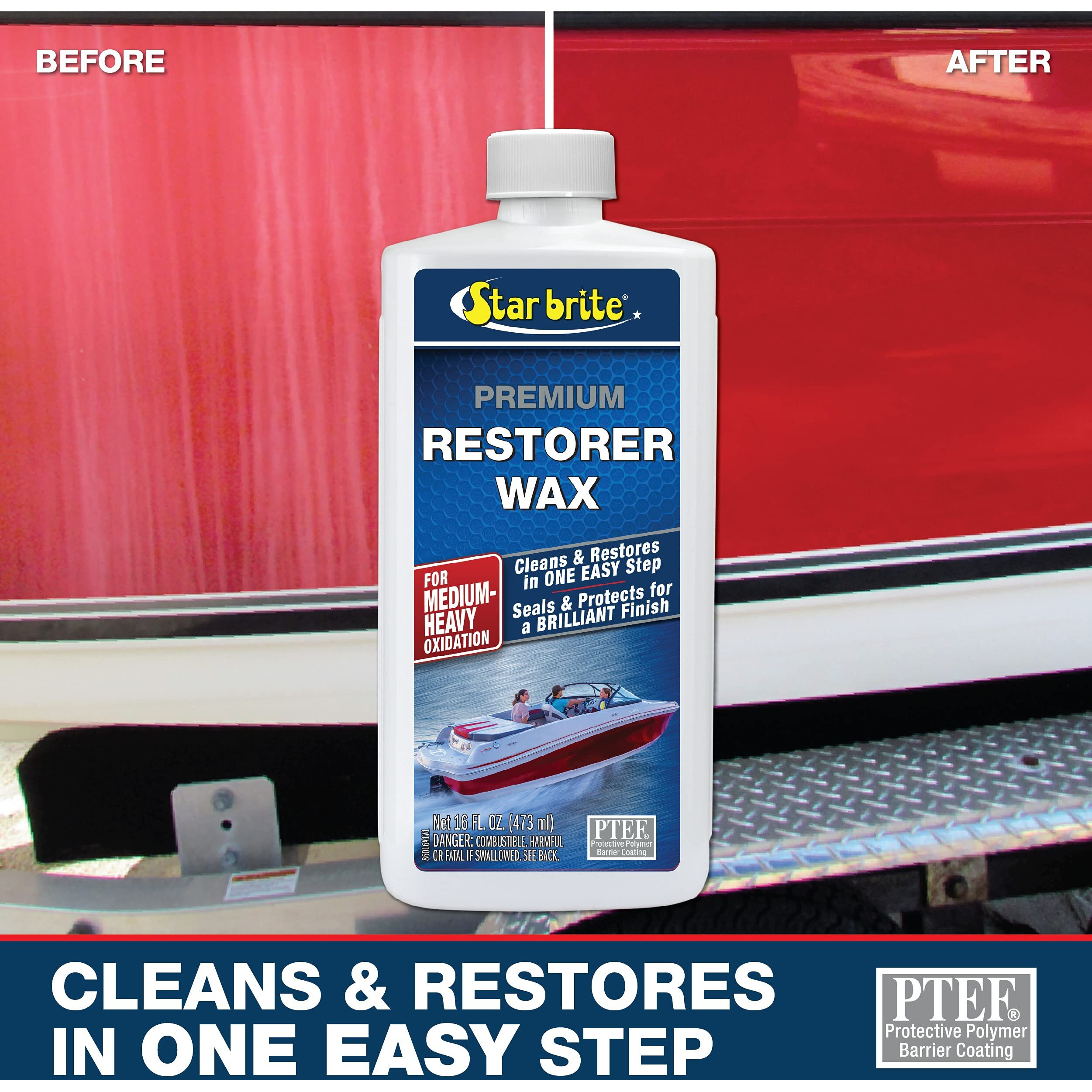 Star Brite Premium Restorer Wax - For Heavy To Medium Oxidation - 16 Oz (086016)