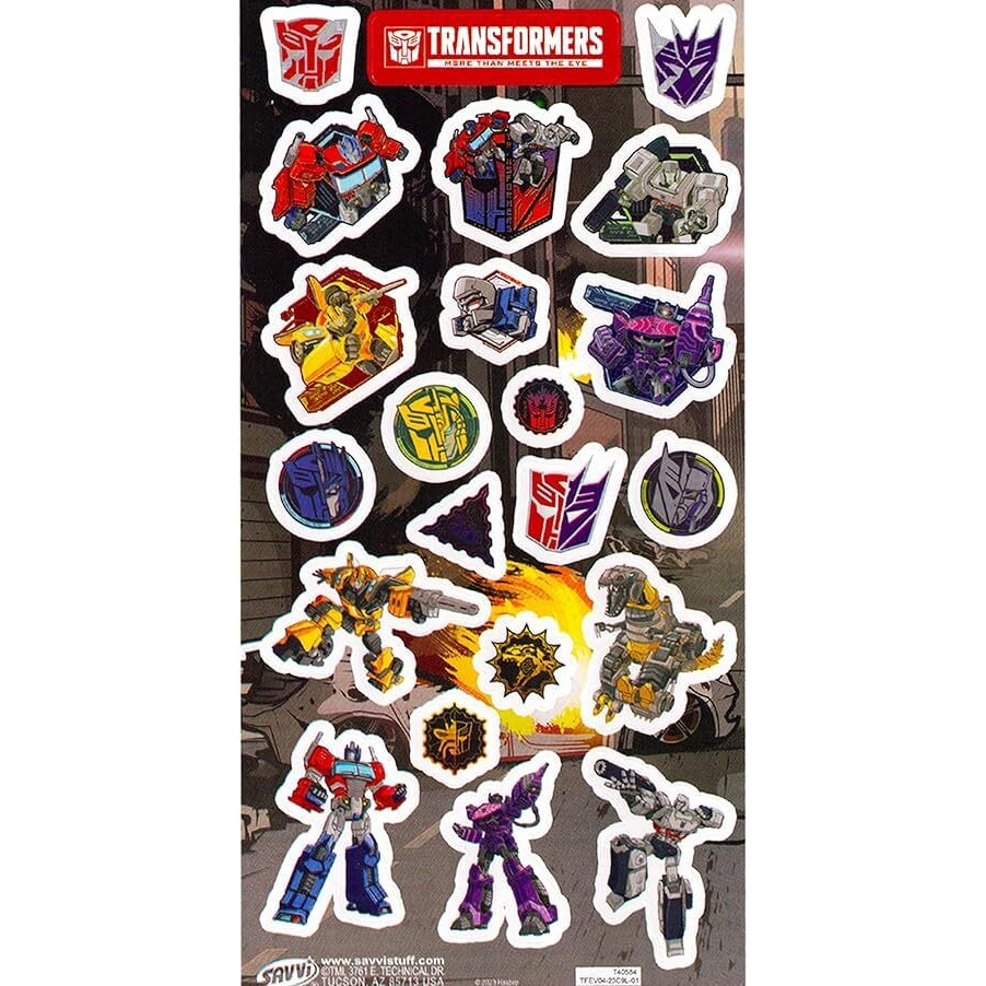 Transformers Party Favors Bundle - 12 Pack Sticker Sheets For Kids Birthday Party Goodie Bags | Party Supplies For Boys & Girls
