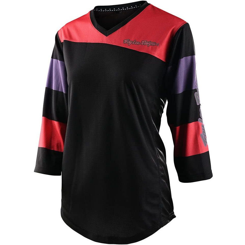 Troy Lee Designs Cycling Mtb Bicycle Mountain Bike Jersey Shirt For Women  Mischief Rugby (Firecracker  Small)