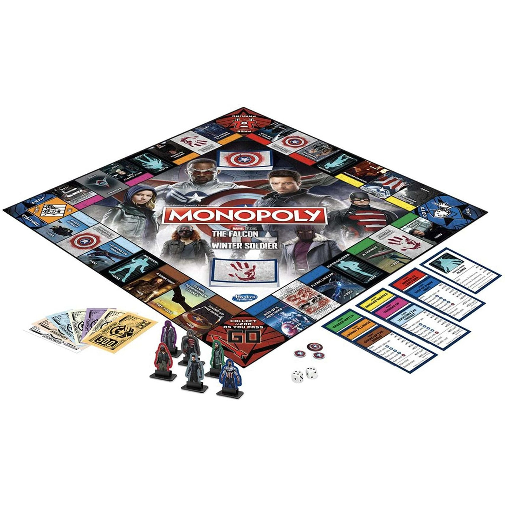 Monopoly Marvel Studios' The Falcon And The Winter Soldier Edition Board Game For Marvel Fans  Game For 2-6 Players For Ages 14 And Up