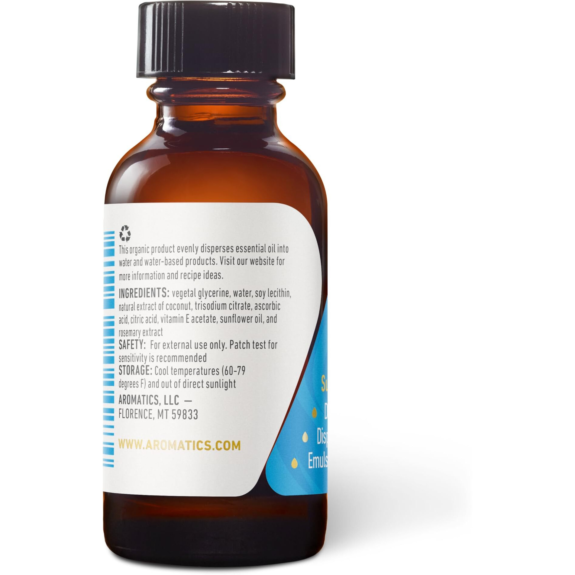 Aromatics International Solubol Dispersant Emulsifier 1 Fl Oz - Natural Solubilizer For Essential Oils  And Water-Based Blends 30 Ml