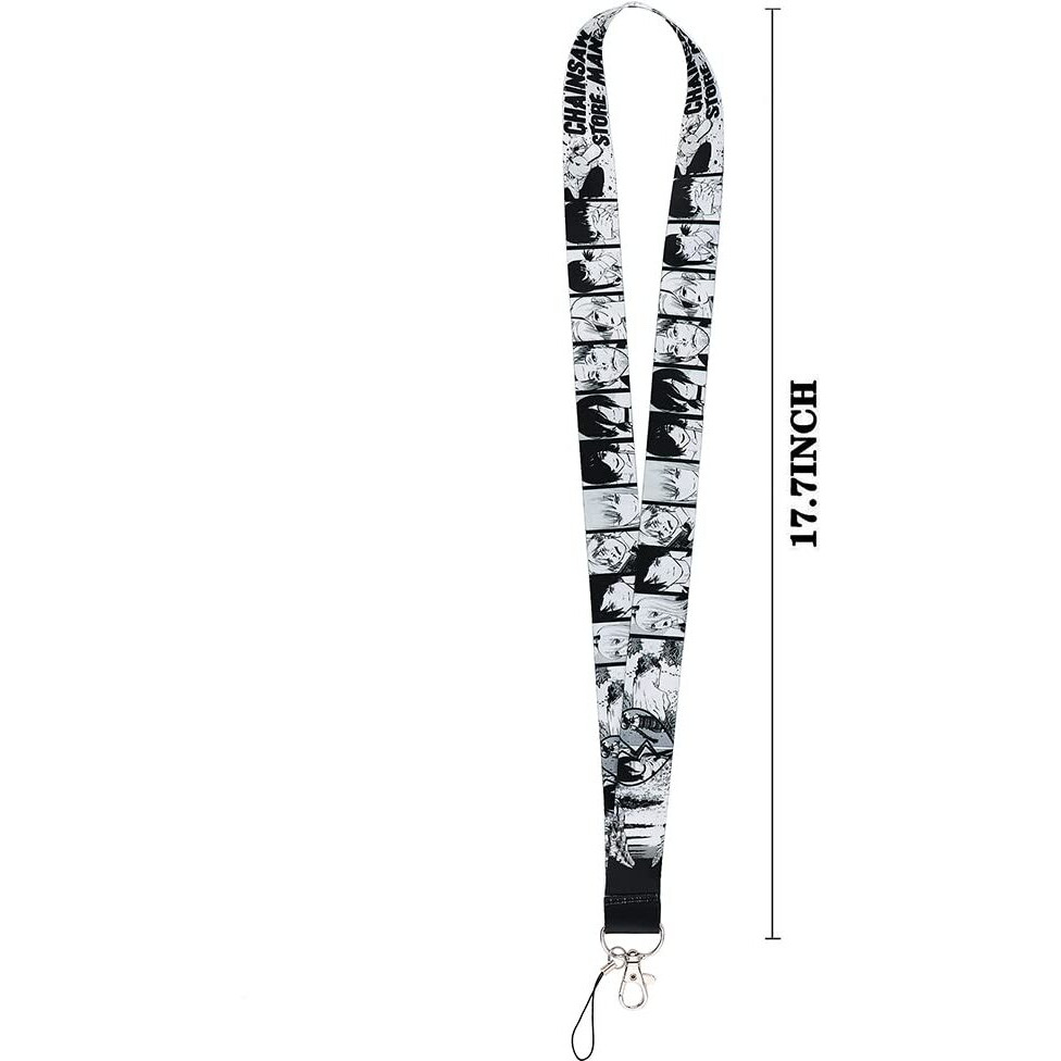 Pinstant Chainsaw Man Anime Manga 17.7"" Neck Lanyard Keychain Holder Id Badge Mobile Phone Pin Strap