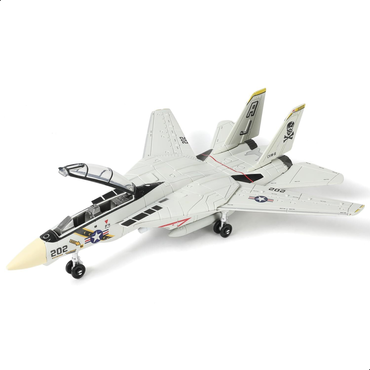 Sebunas 172 Scale F-14 Tomcat Fighter Jet Quick Build Model Kit Plastic F14 Fun Toy Airplane Assembly Aircraft Model With Stand Gift For Kids Suit For Birthday (36Pcs)