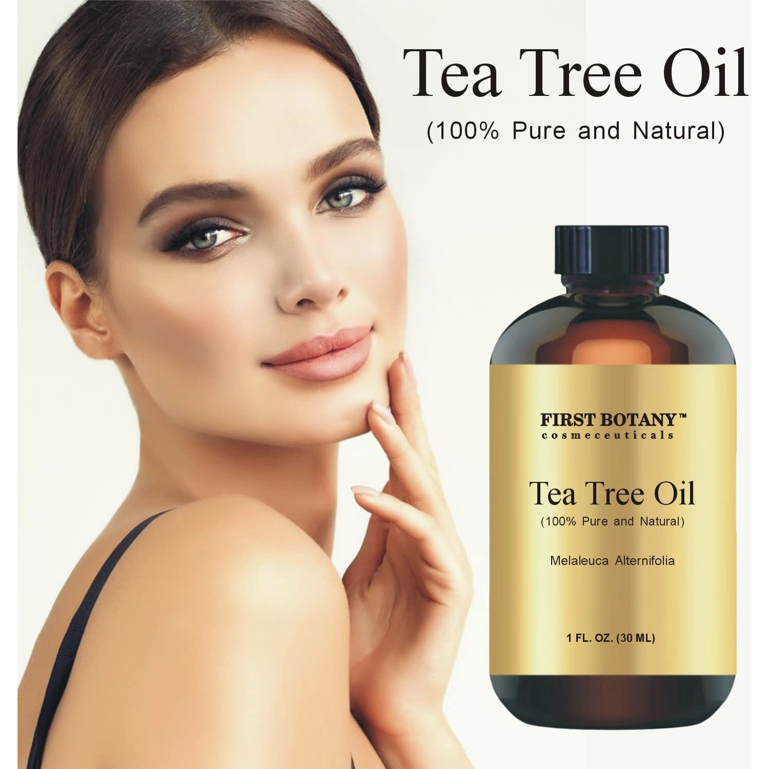 First Botany  100% Pure Australian Tea Tree Essential Oil With High Conc. Of Terpinen - A Known Solution To Help In Fighting Acne  Toenail Issues  Dandruff. (1 Fl Oz)