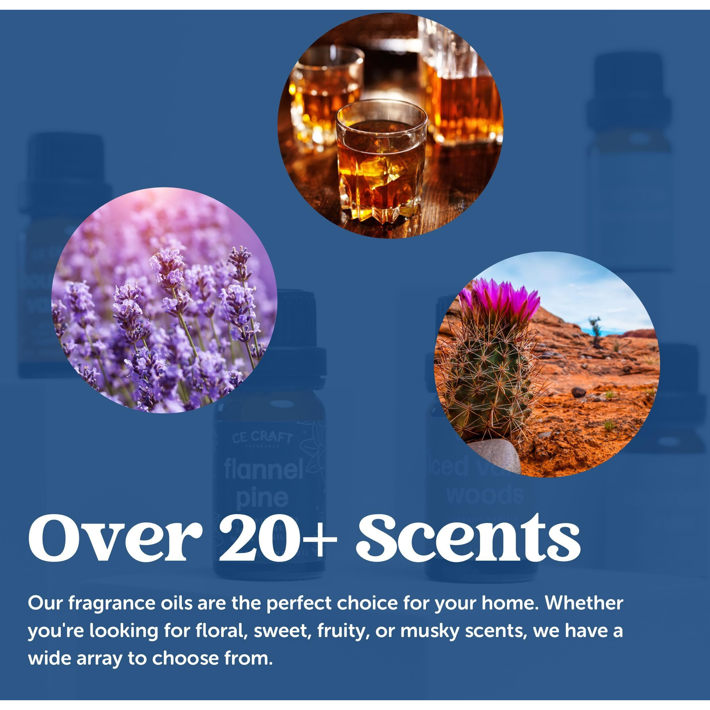 Candecraftco Premium Fragrance Oil - Diffuser Oils Fragrances Scented For Home  Candle Soap Making Supplies  Aromatherapy Blends For House (0.34 Fl Oz) (2-Pack  Teakwood & Mahogany)