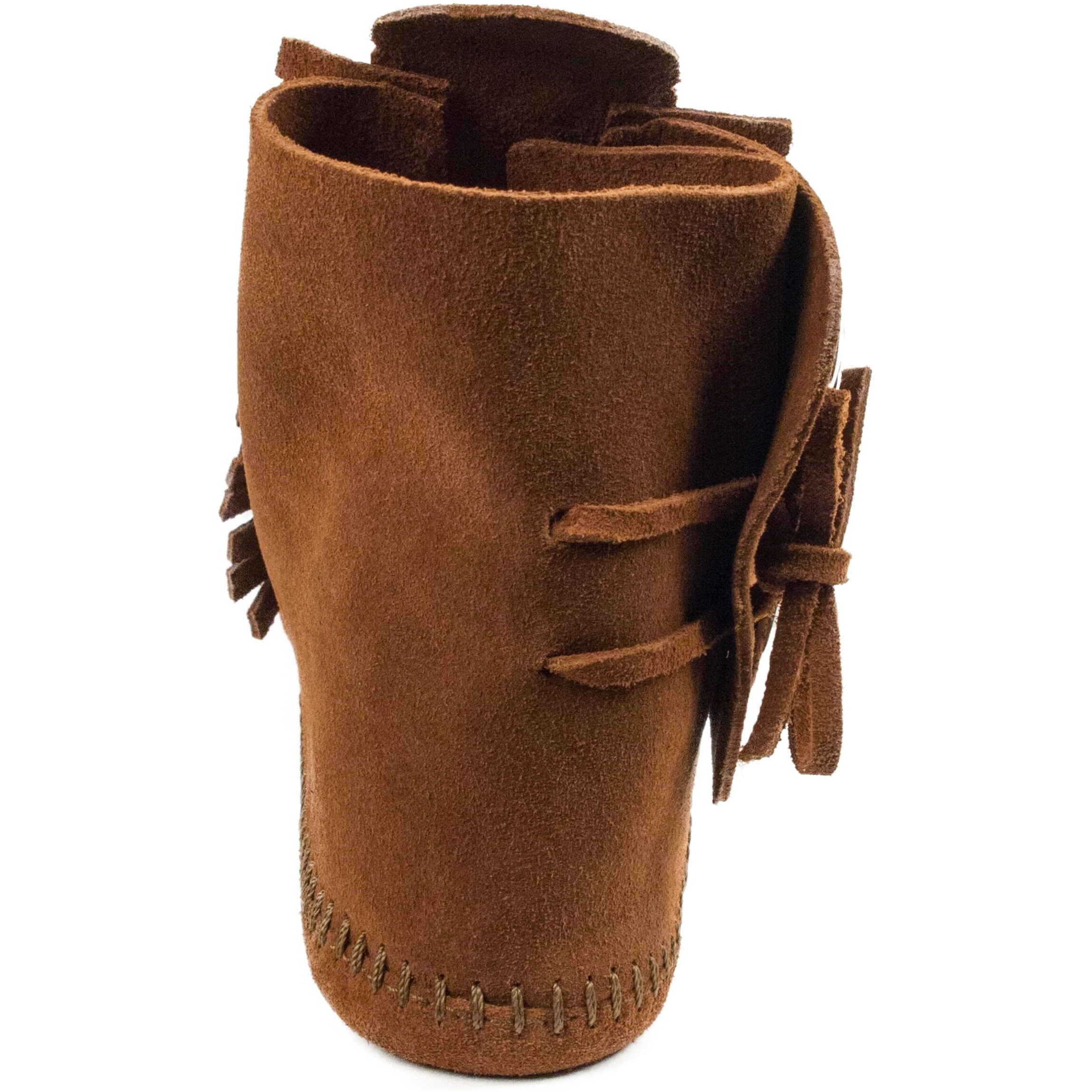 Minnetonka Two Button Boot Soft Leather Sole Mens Boot 10 Dm Us Brown