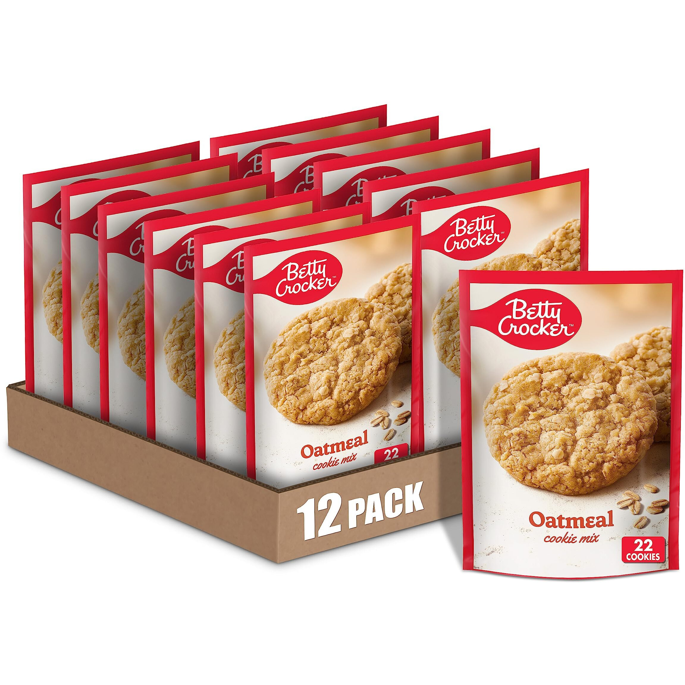 Betty Crocker Oatmeal Cookies, Cookie Baking Mix, 17.5 Oz (Pack Of 12)