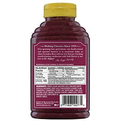 Beaver Cranberry Mustard, 13 Ounce Squeeze Bottle (Pack Of 6)